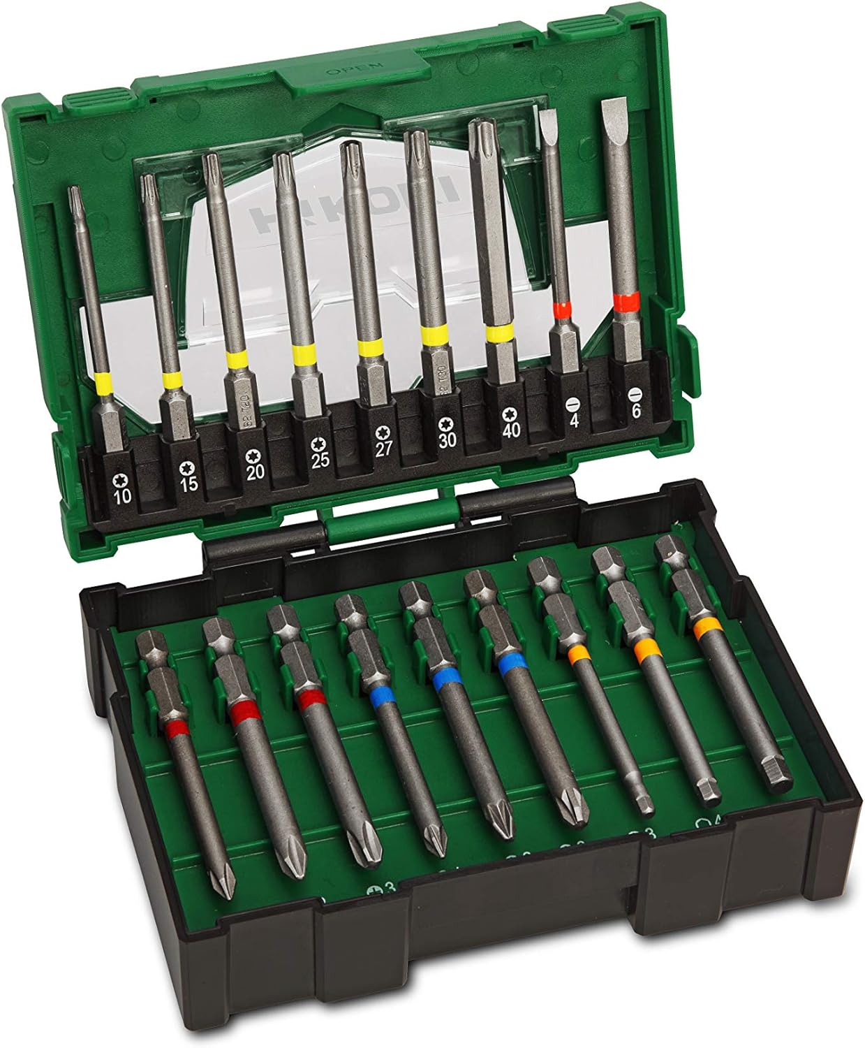 Hikoki 40030022 - Set di punte a incastro, 18 pezzi - immagine 1