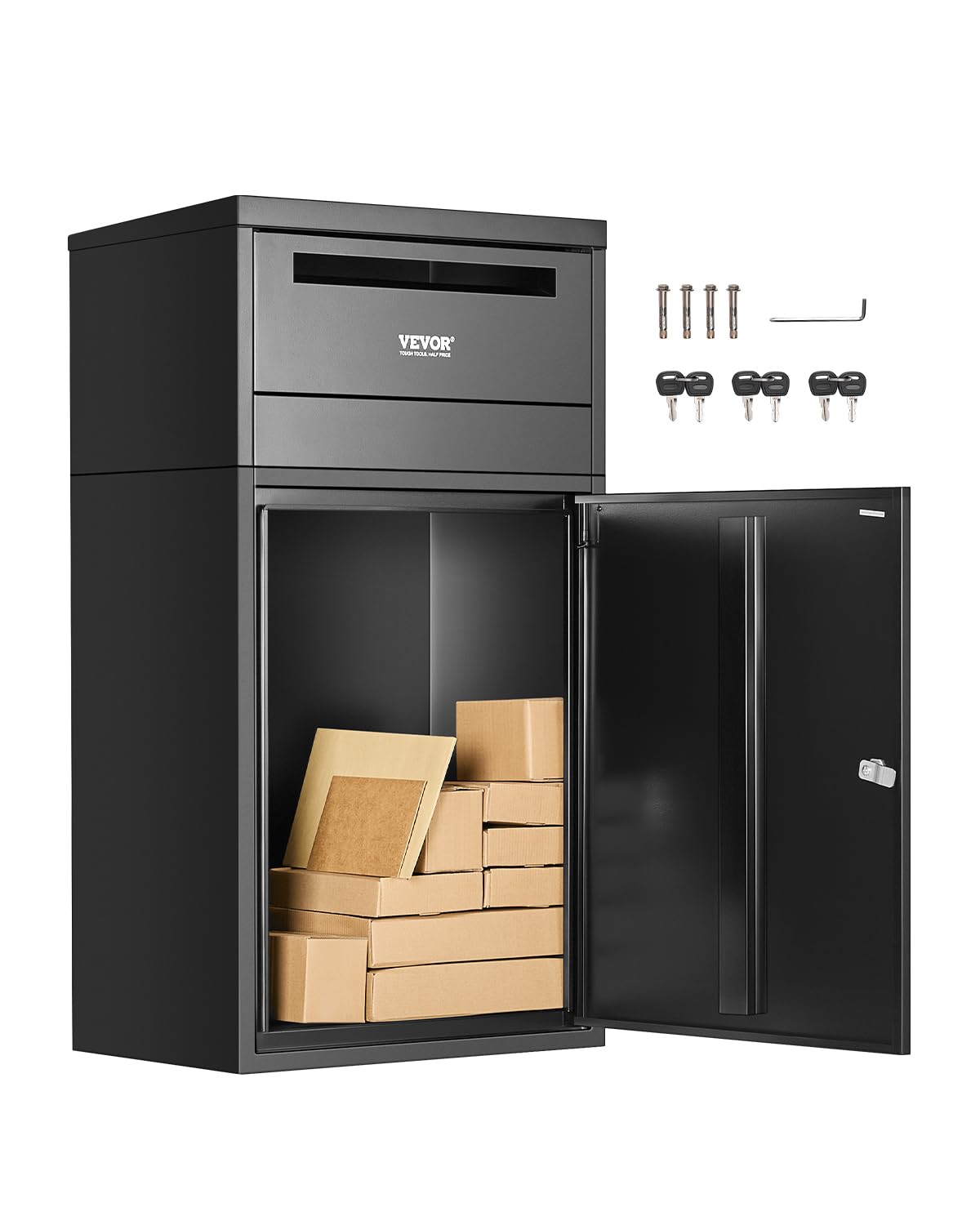 Vevor Scatola Consegna Pacchi Esterni 909mm, Nero