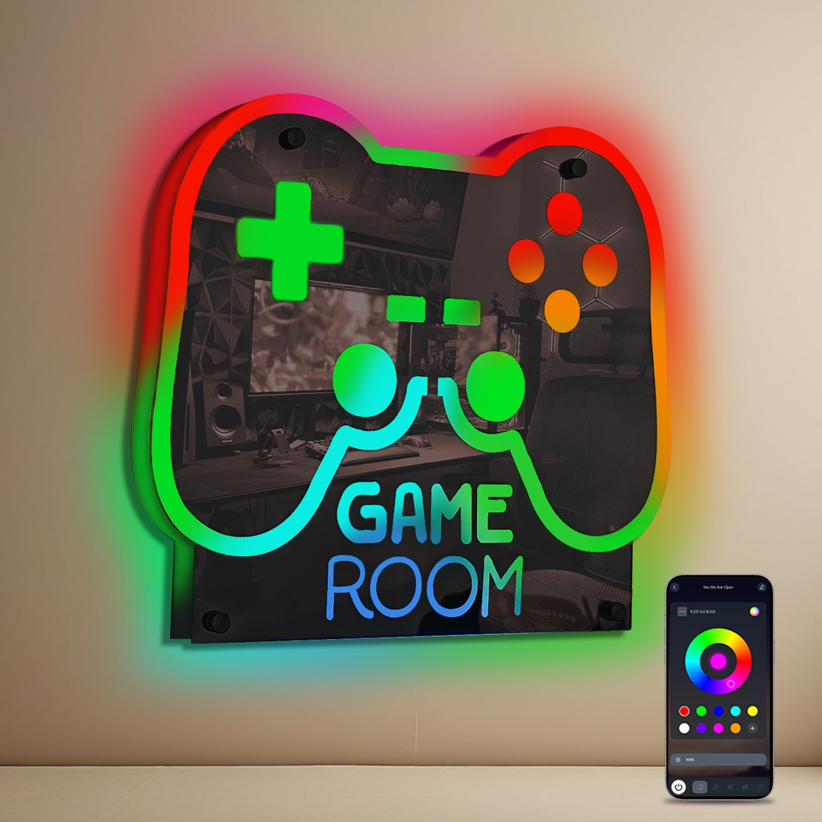 Ineonlife Game Room Neon Led - Specchio LED Gaming RGB