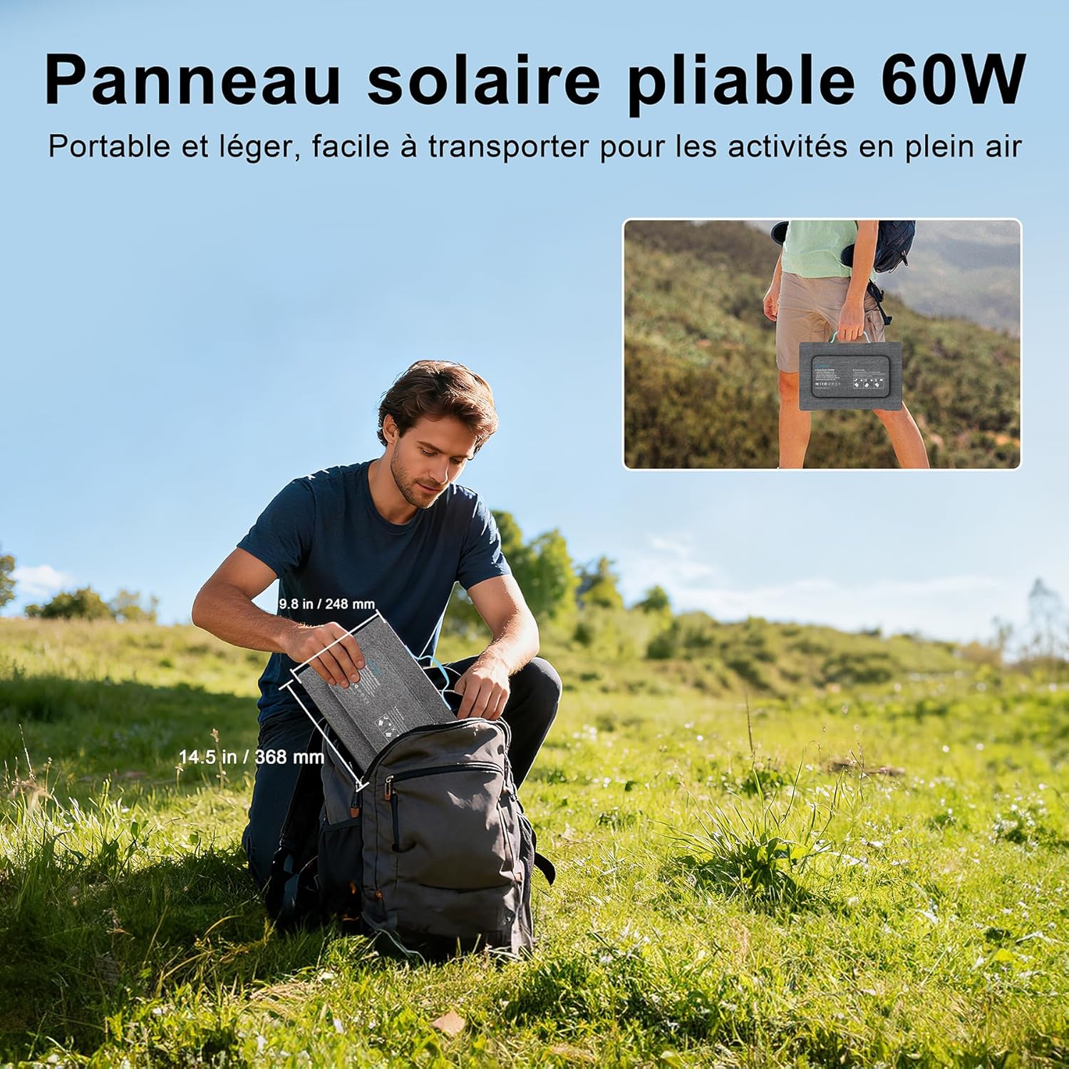 Caricatore Solare Pieghevole 60W Monocristallino - immagine 6