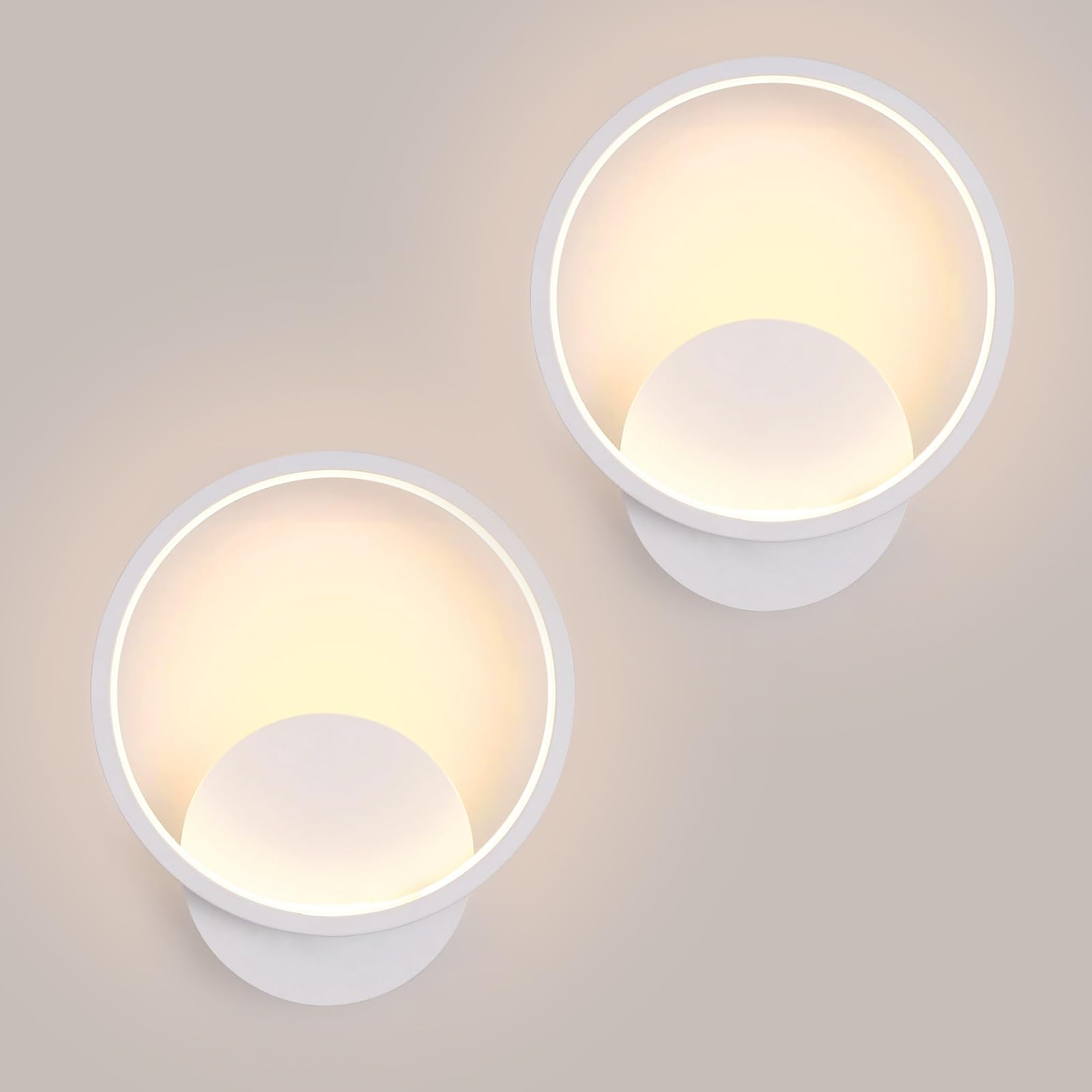 Applique da Parete Interno Rotonda 12W 1350LM, Bianca