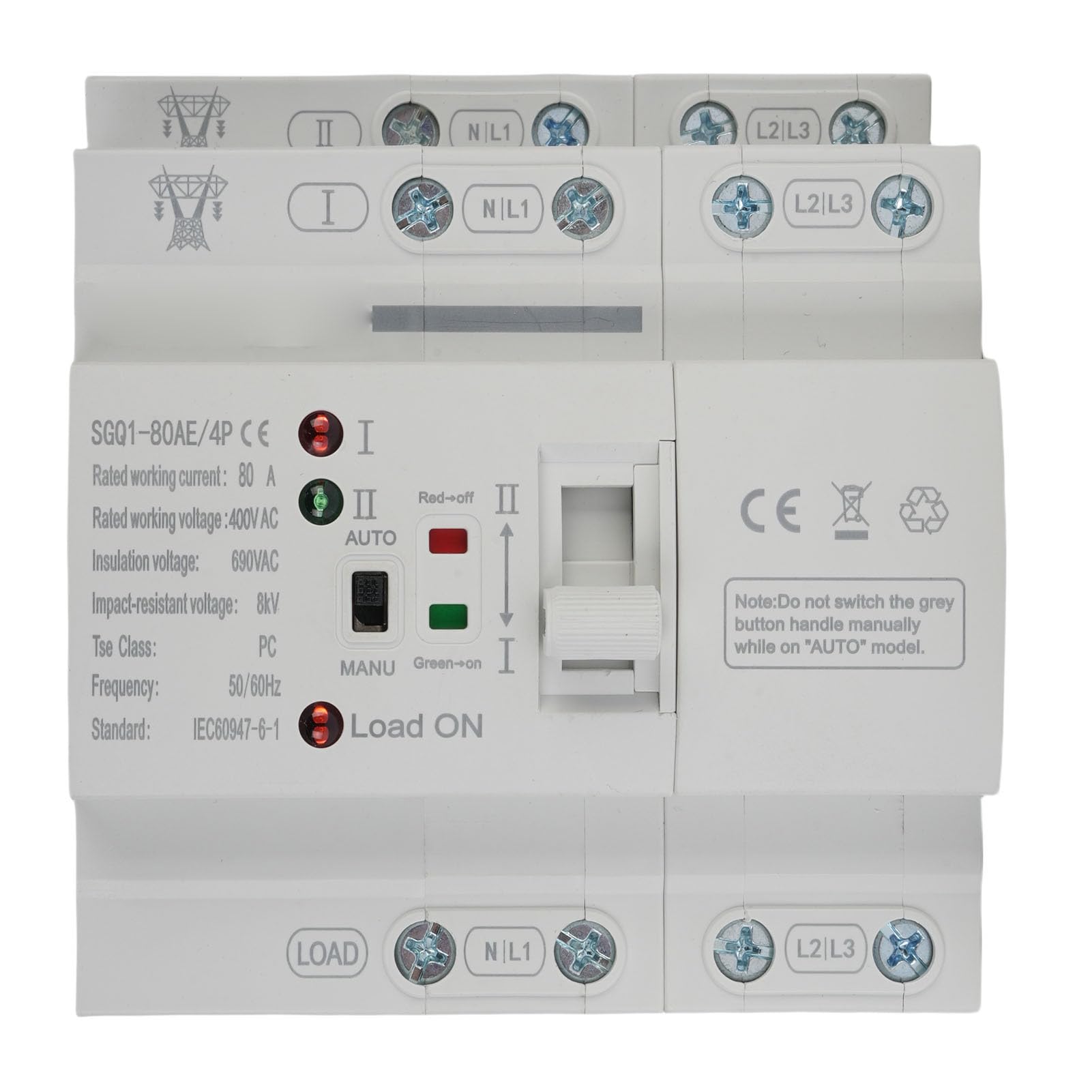 Interruttore di Trasferimento Automatico 400V 80A
