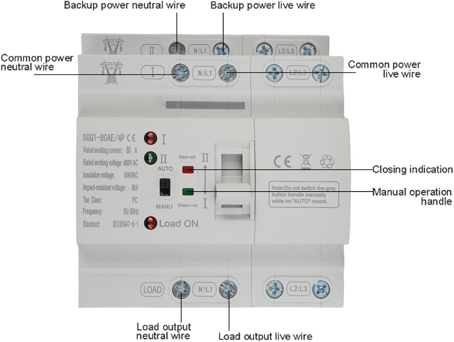 Interruttore di Trasferimento Automatico 400V 80A - immagine 5