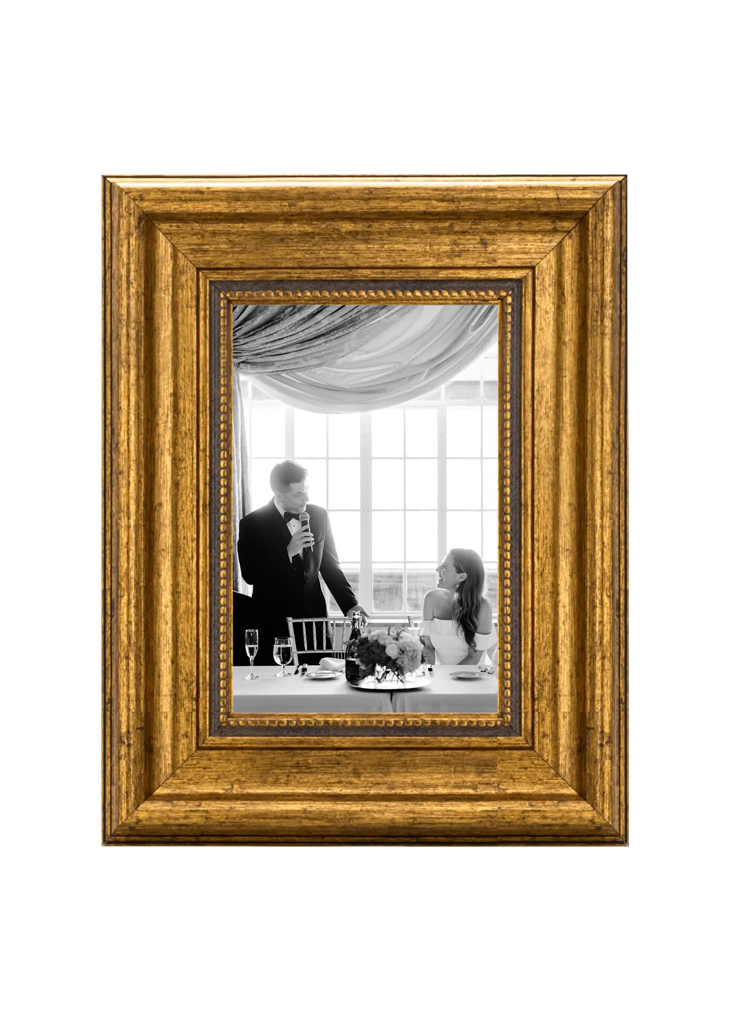 Cornice Portafoto 10x15 cm Argento Vintage Barocco