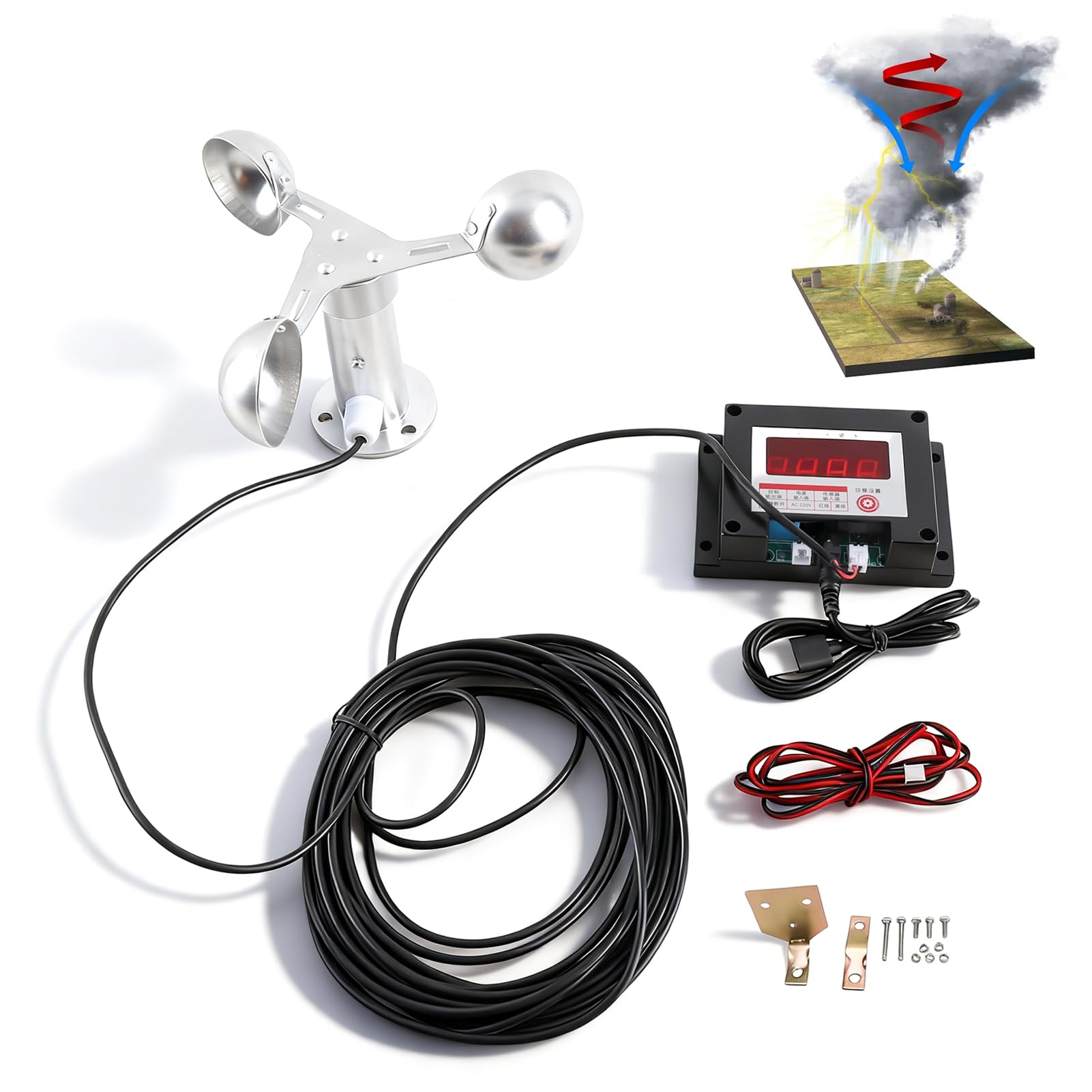 Anemometro Digitale 3 Wind Cup Alta Precisione 220V