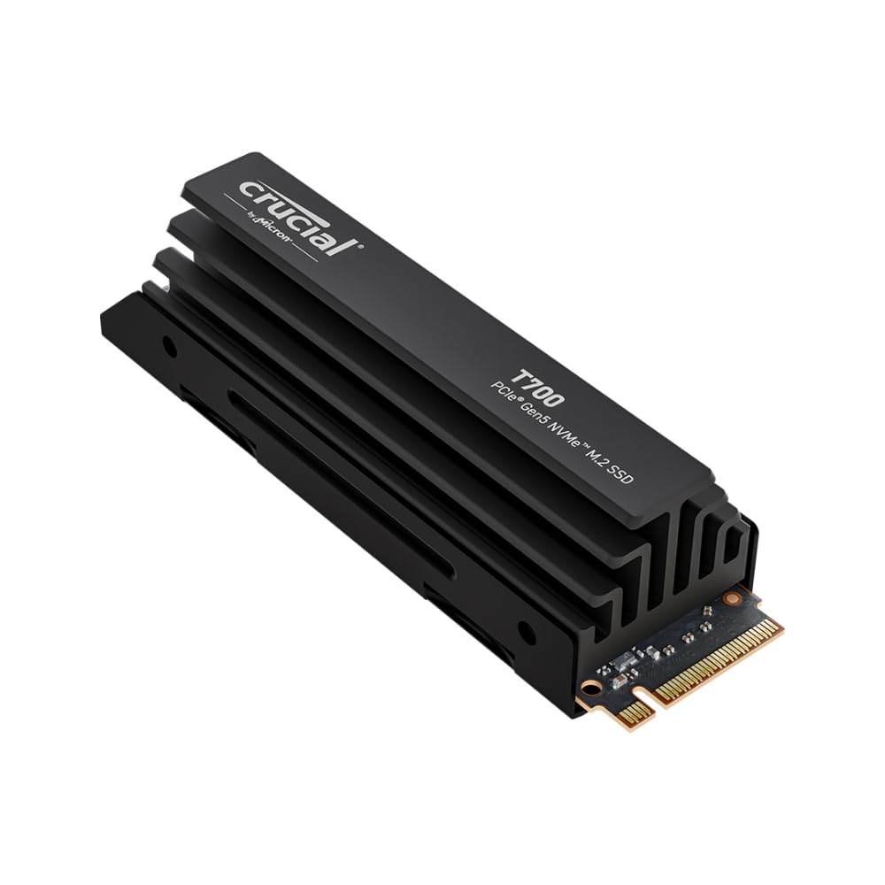 Crucial T700 SSD 4TB PCIe Gen5 NVMe M.2 con Dissipatore