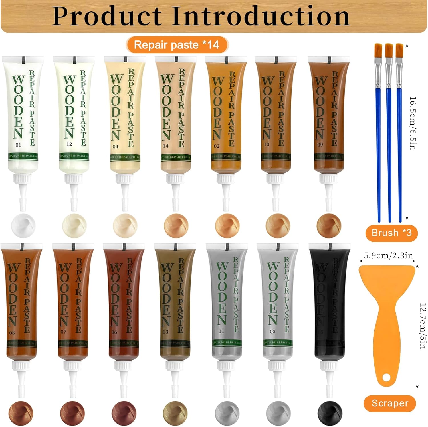 Kit Riparazione Legno e Mobili - 14 Colori - immagine 2