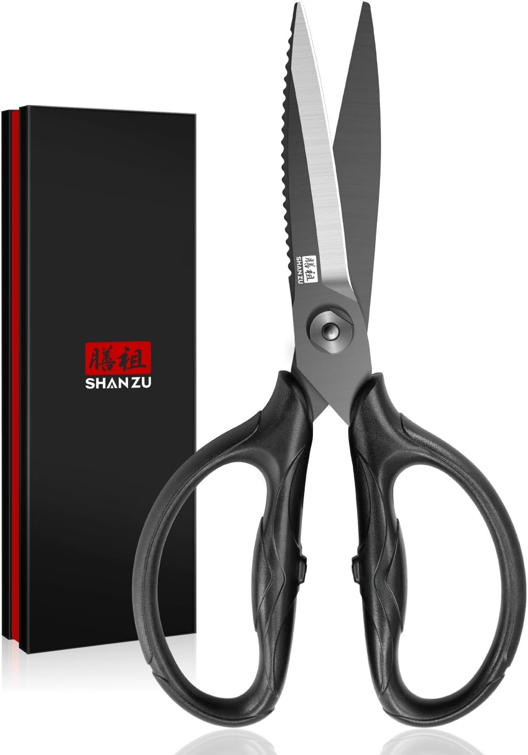 Shan Zu Forbici da Cucina Professionali 21 cm, Nero - immagine 1