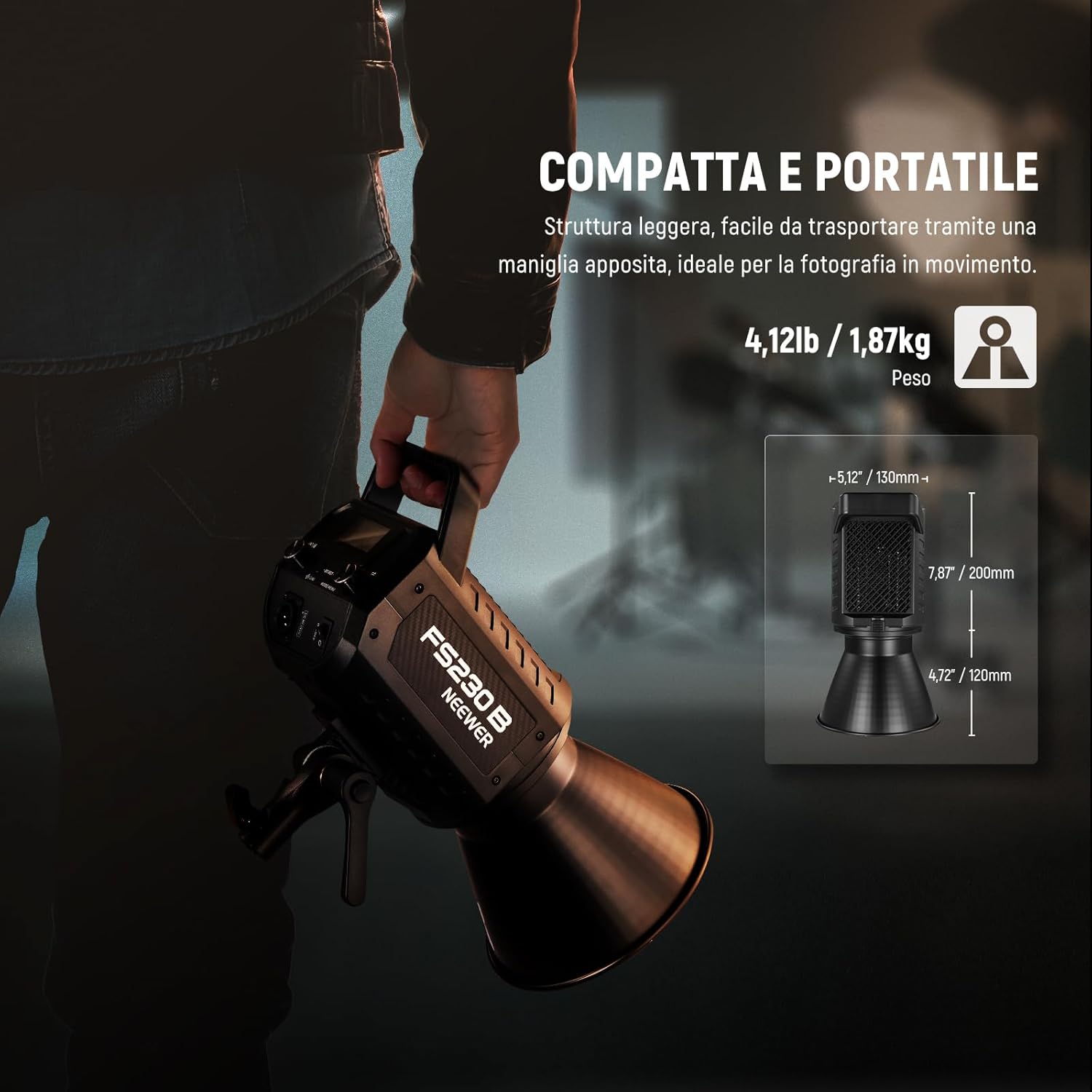 NEEWER FS230B Luce Video LED da Studio 230W Bicolore - immagine 3