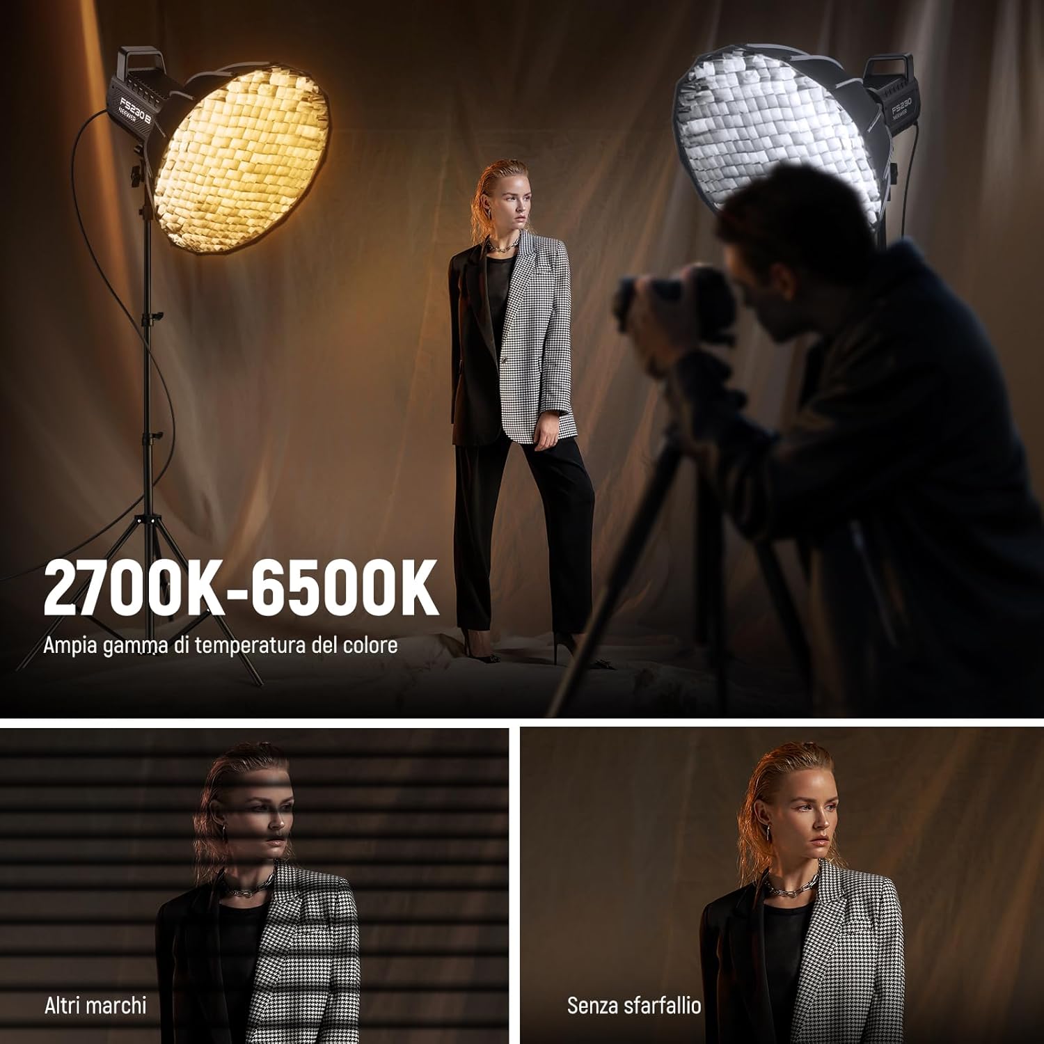 NEEWER FS230B Luce Video LED da Studio 230W Bicolore - immagine 4