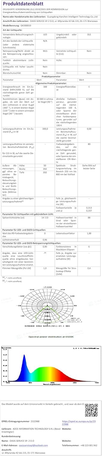 300W UFO LED High Bay Light, 30000LM, 6000K bianco freddo UFO LED officina luce, IP65 lampada impermeabile, adatto per fabbriche, garage e magazzini - immagine 8