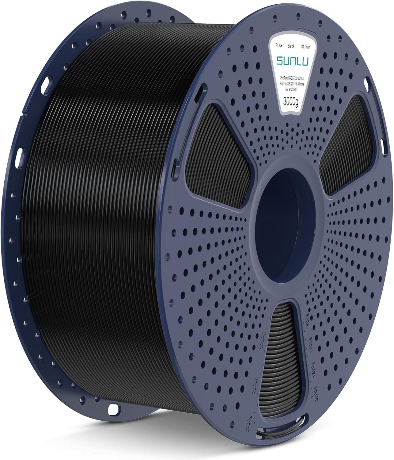 Sunlu Filamento PLA Plus 3KG per Stampanti 3D, Nero - immagine 1