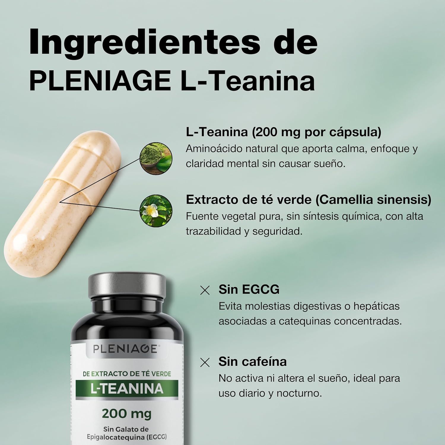 L TEANINA 200mg - Estratto di Tè Verde Vegano - immagine 3