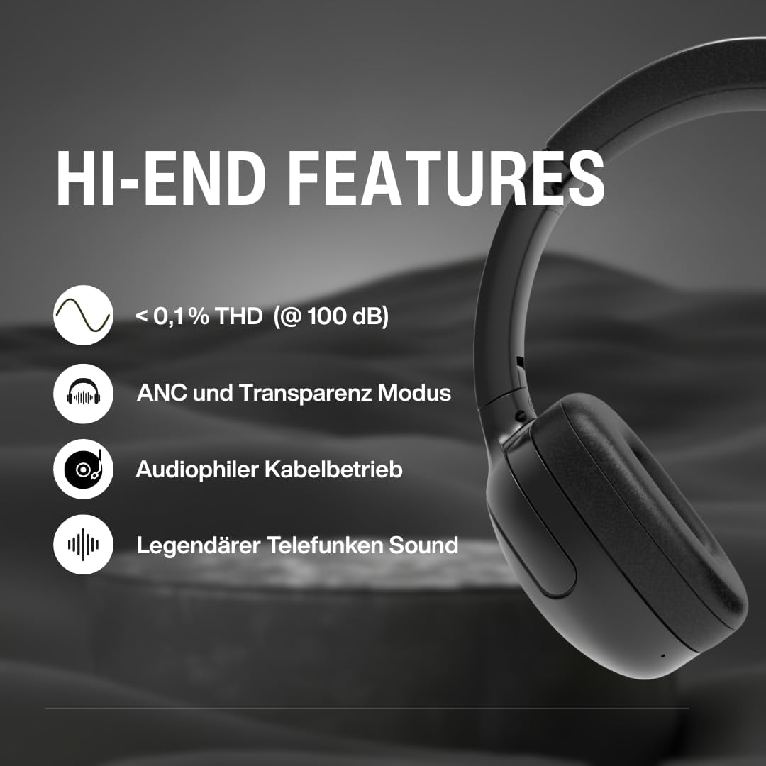Telefunken ARCO EVO - Cuffie Over-Ear Bluetooth ANC - immagine 5