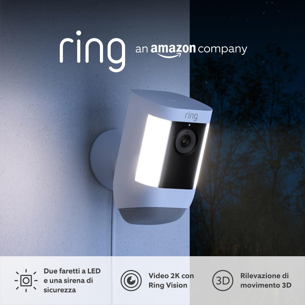 Ring Videocamera Pro con Faretti Cablata 2K - immagine 1