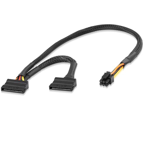 Mini ATX 6Pin a SATA 15Pin Cavo Alimentazione 45cm+