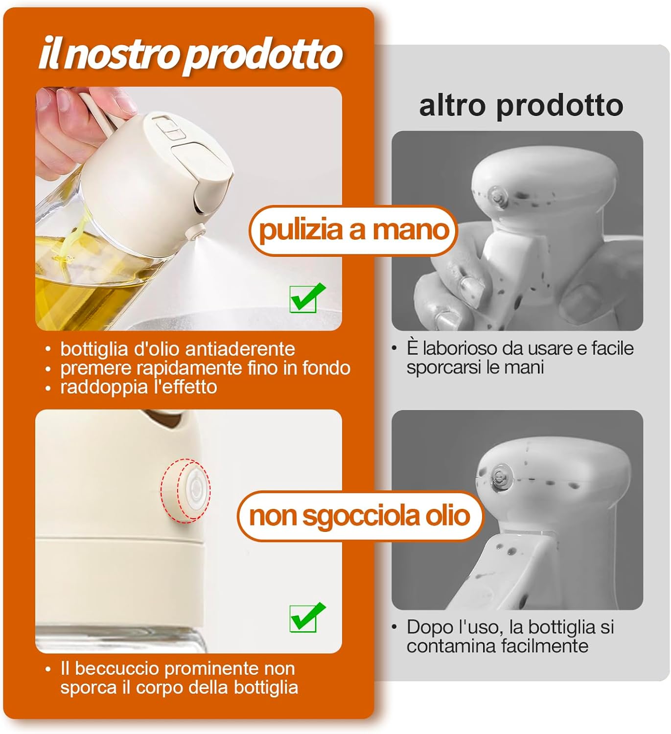 Yarramate Spruzzino Olio 2 in 1 per Friggitrice Aria 470ml - immagine 4