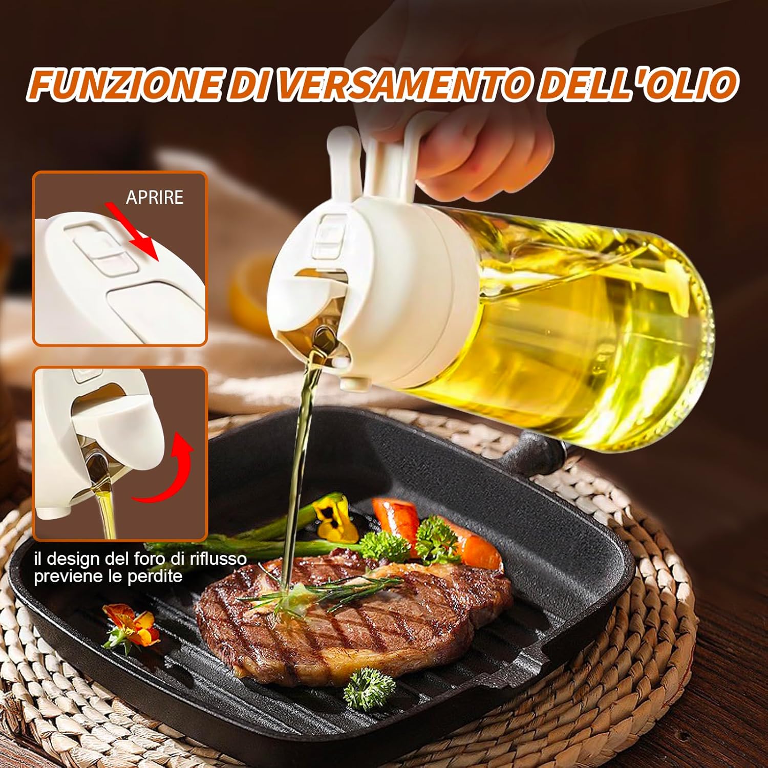 Yarramate Spruzzino Olio 2 in 1 per Friggitrice Aria 470ml - immagine 6