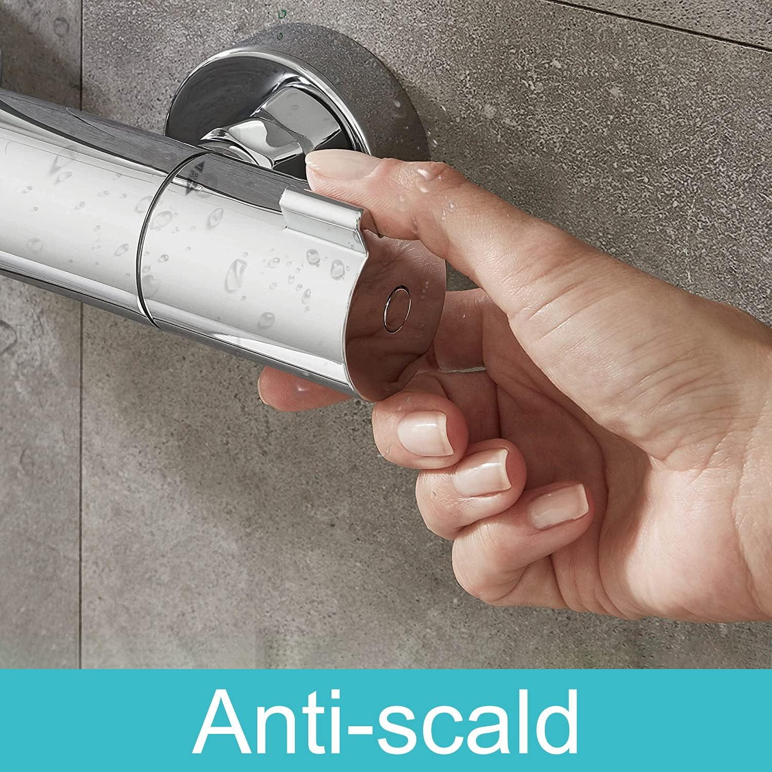 Miscelatore Termostatico Doccia Cromato con Sicurezza 38°C - immagine 6