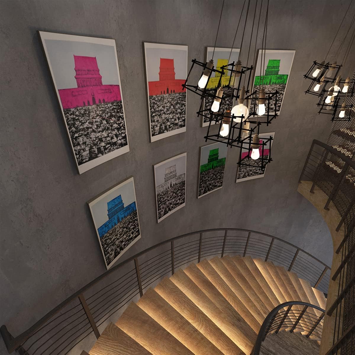 Totio Carta da Parati Autoadesiva Grigio Scuro Effetto Cemento - immagine 3