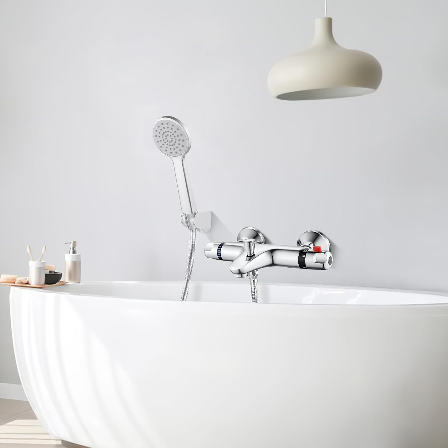 Rubinetto Termostatico per Doccia 38℃, Cromato - immagine 6