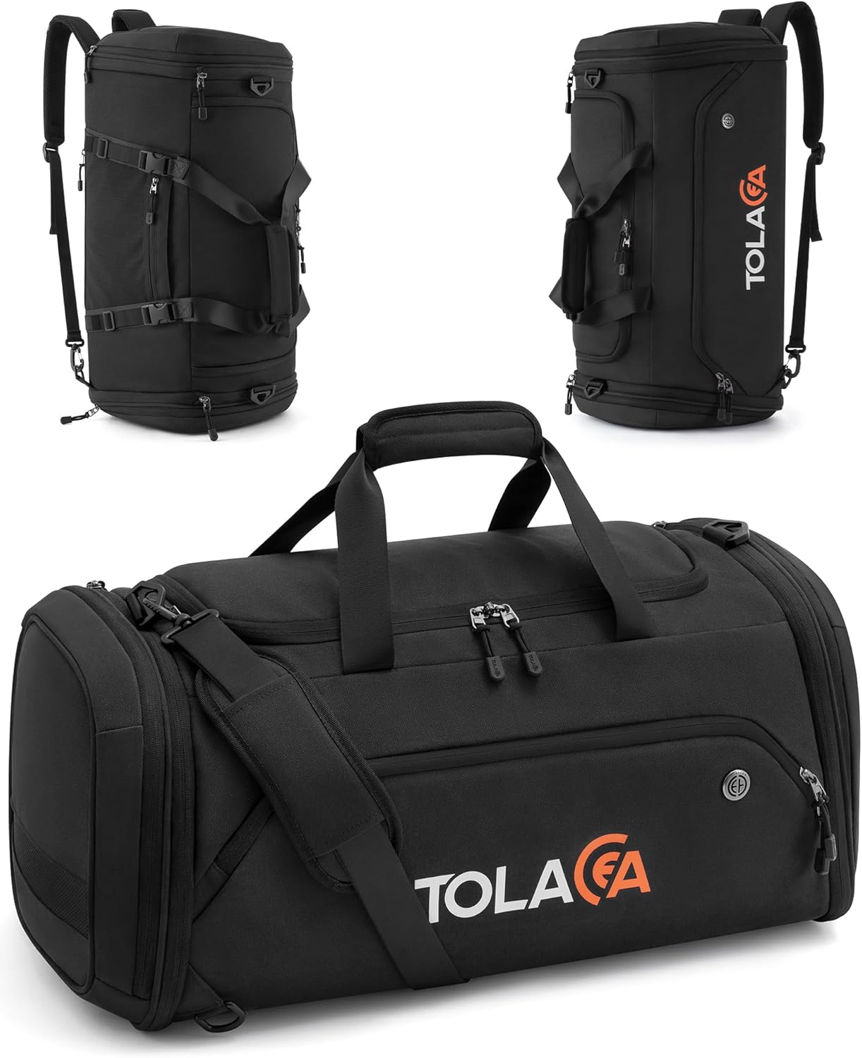 Tolaccea Borsone Palestra Estensibile 56–70L, Nero - immagine 1