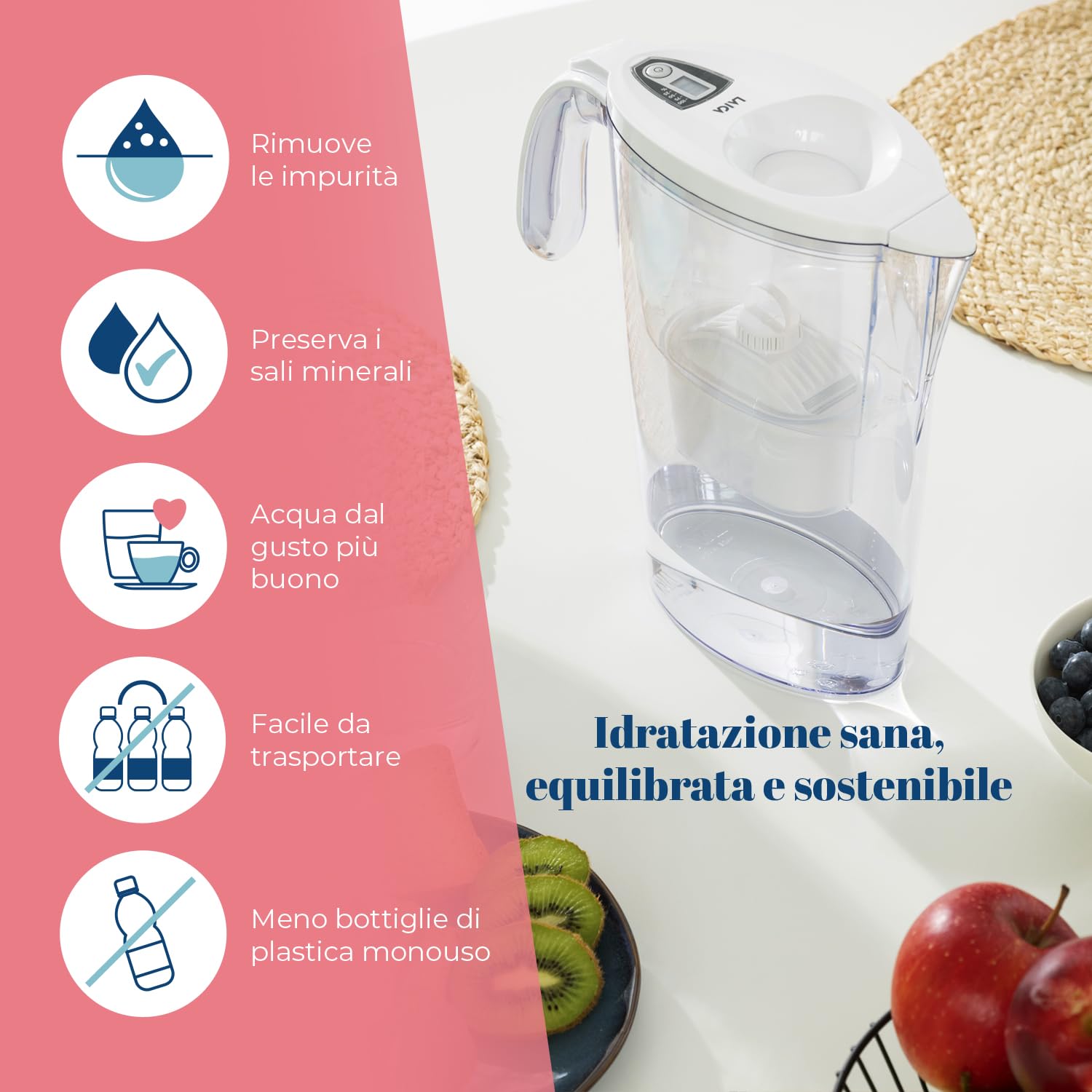 Laica Stream Line Caraffa Filtrante 2,3L Bianca - immagine 4