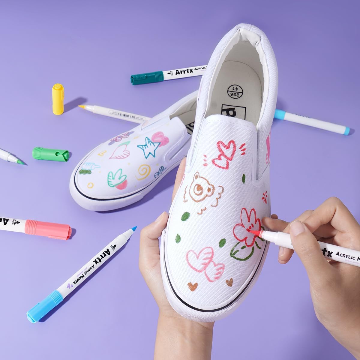 Arrtx Penne Acriliche 60 Pezzi - Punta a Pennello - immagine 5