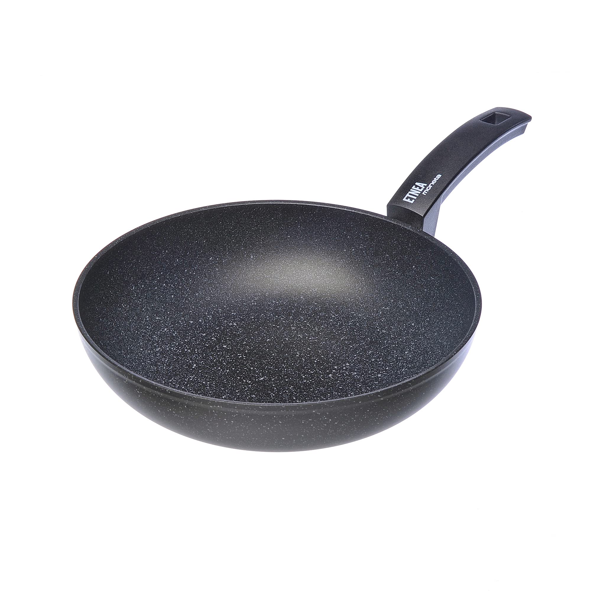 Moneta Etnea Wok, 28 cm, Alluminio, Nero