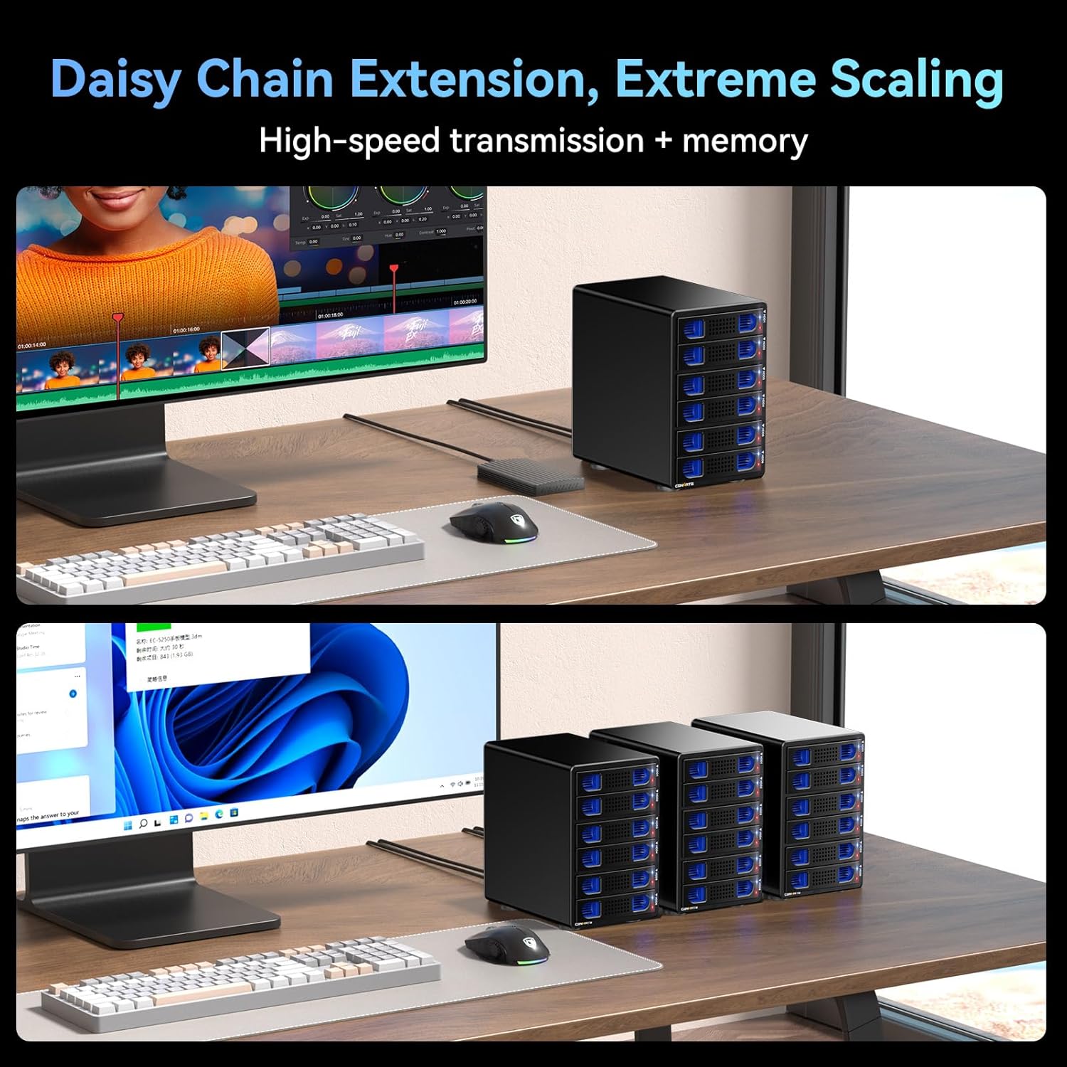 Cenmate Enclosure 6 Alloggiamenti per HDD/SSD SATA - immagine 5