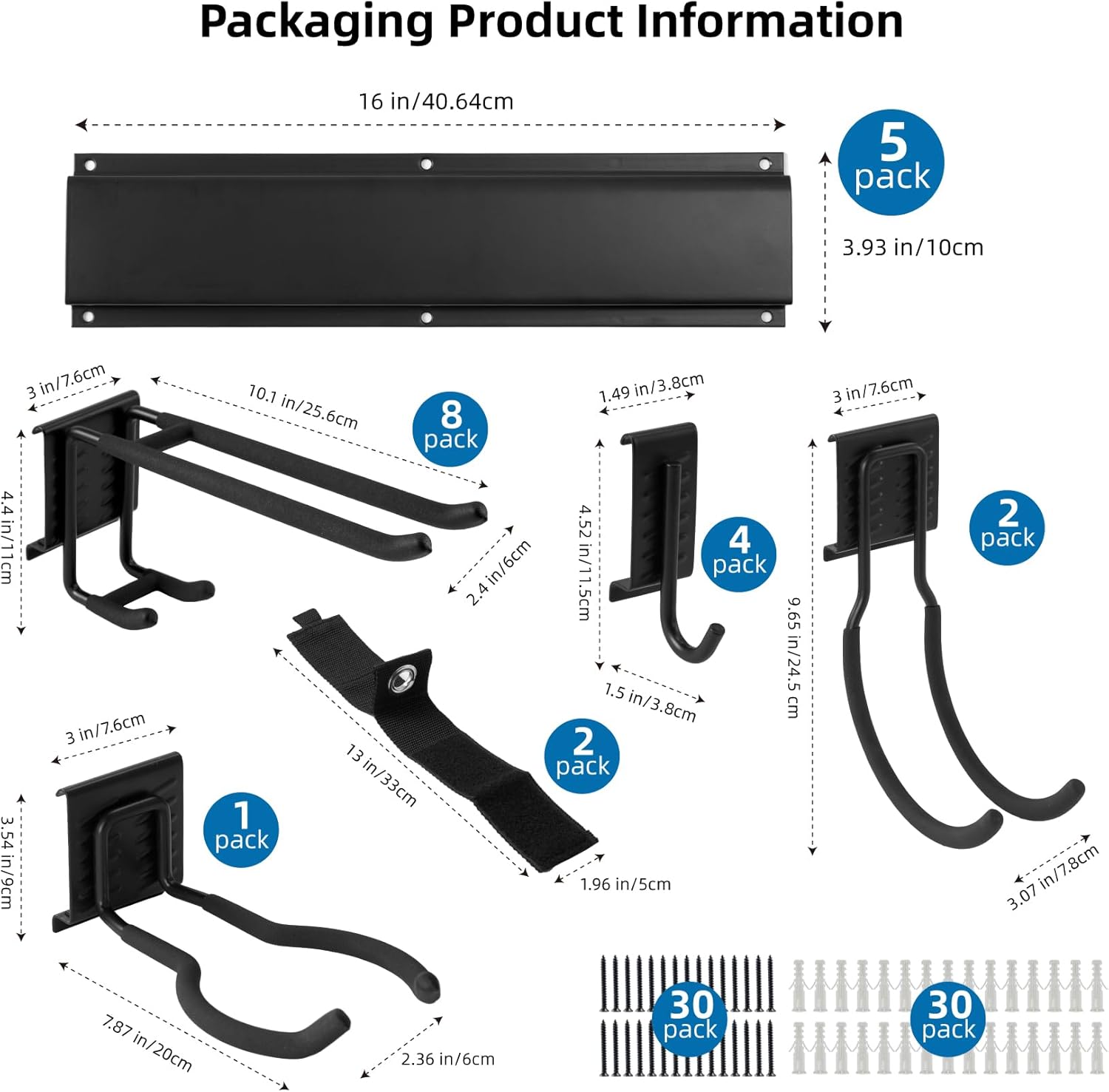 Sinoer Organizer Attrezzi da Parete 203 cm - immagine 6
