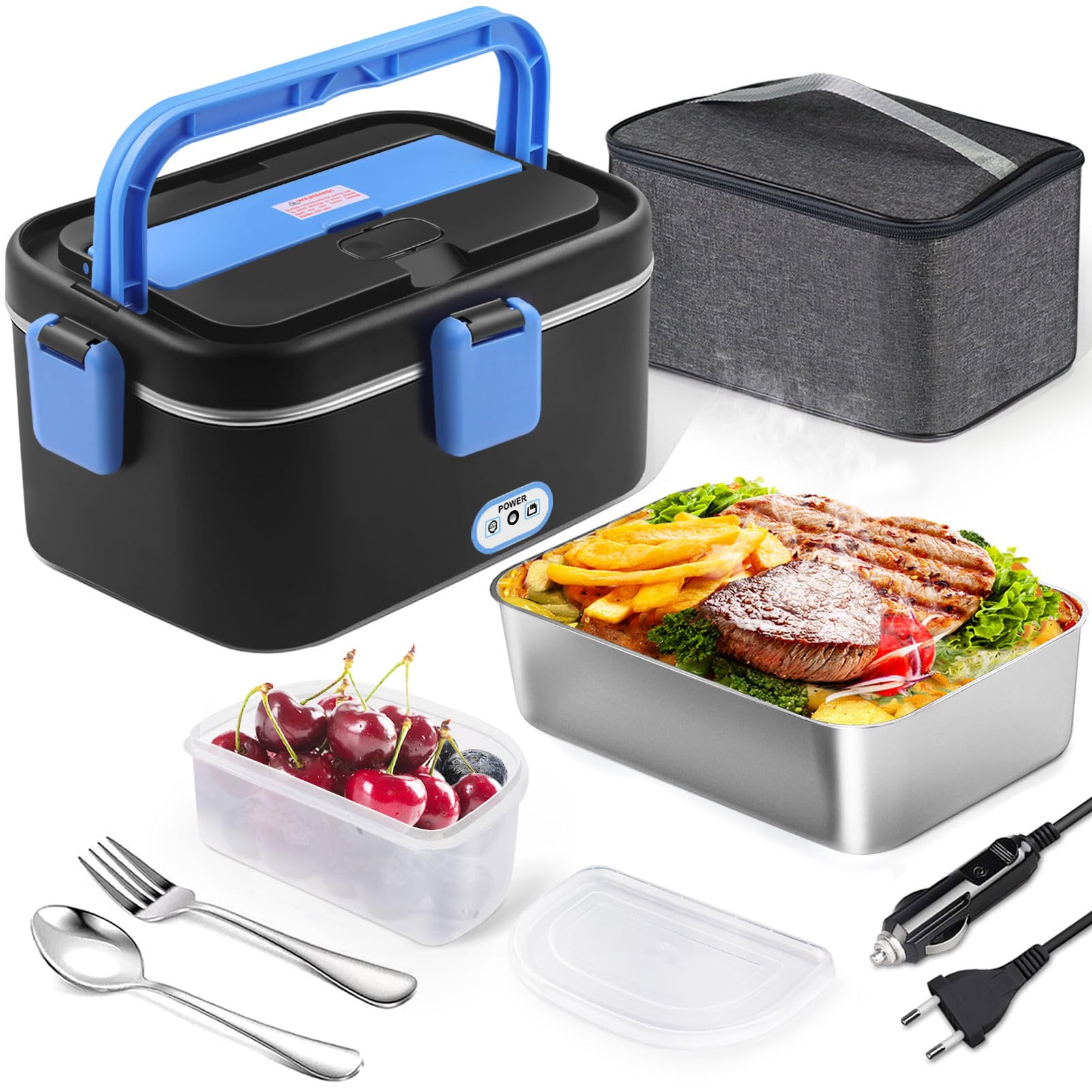 Autopkio Scaldavivande Elettrico 1.8L 80W, Nero-Blu