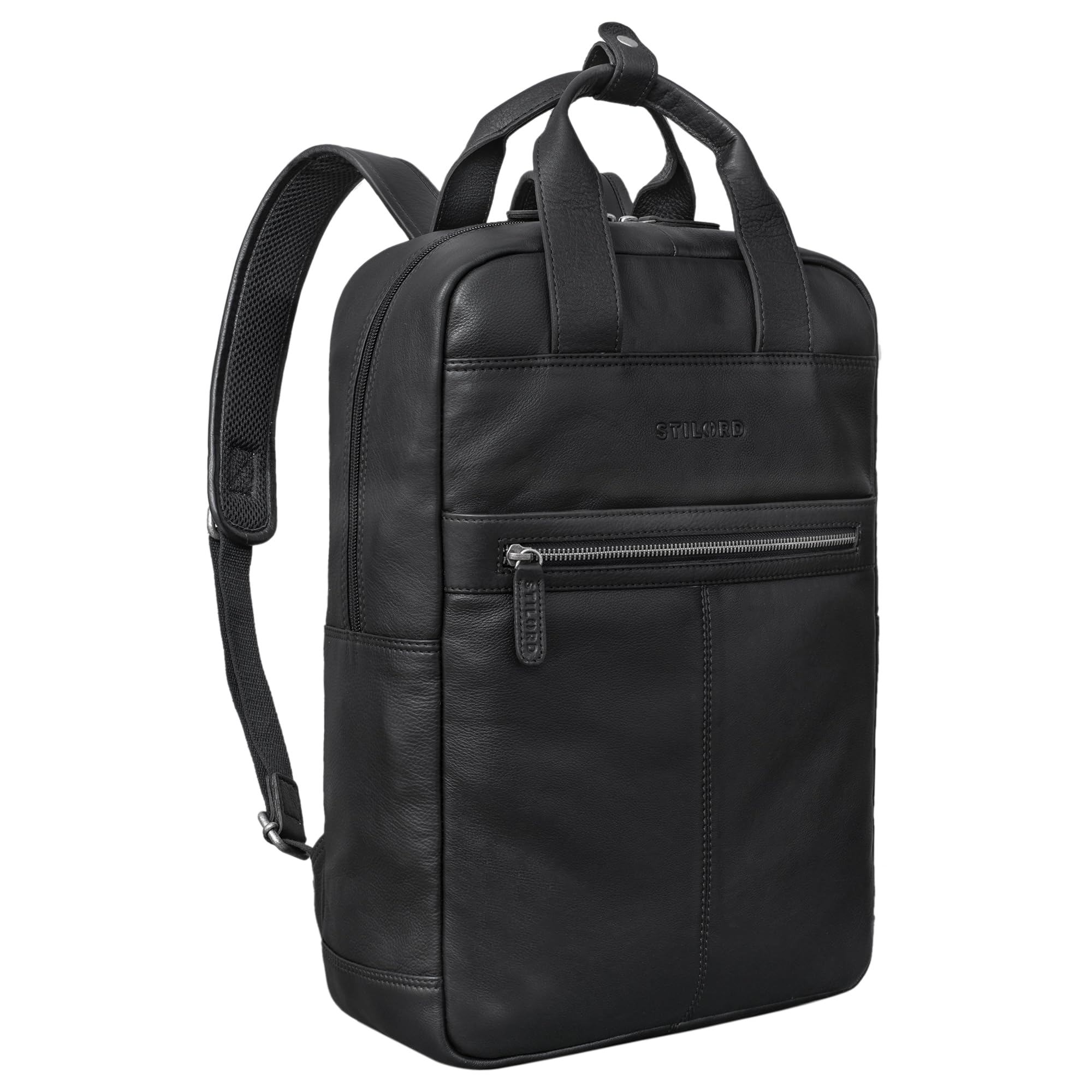 STILORD 'Bryn' Zaino Porta PC Grande in Pelle XL, Nero