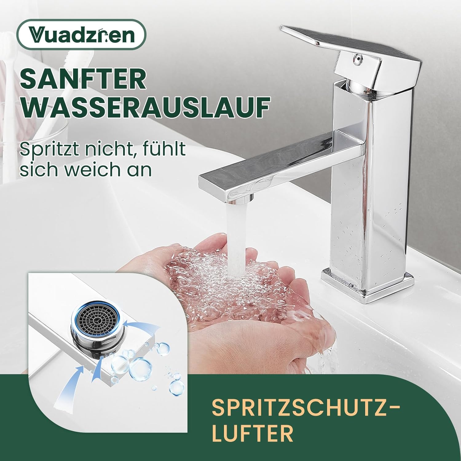 Rubinetto Bagno Lavabo Miscelatore Monocomando, Cromo - immagine 3