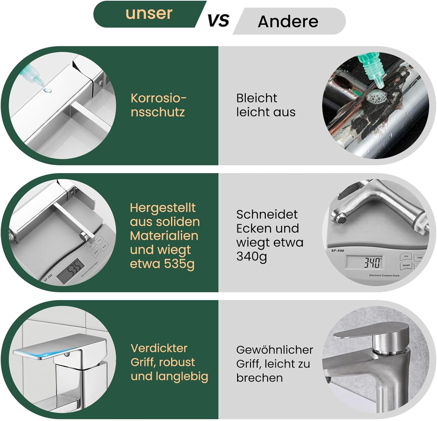 Rubinetto Bagno Lavabo Miscelatore Monocomando, Cromo - immagine 6