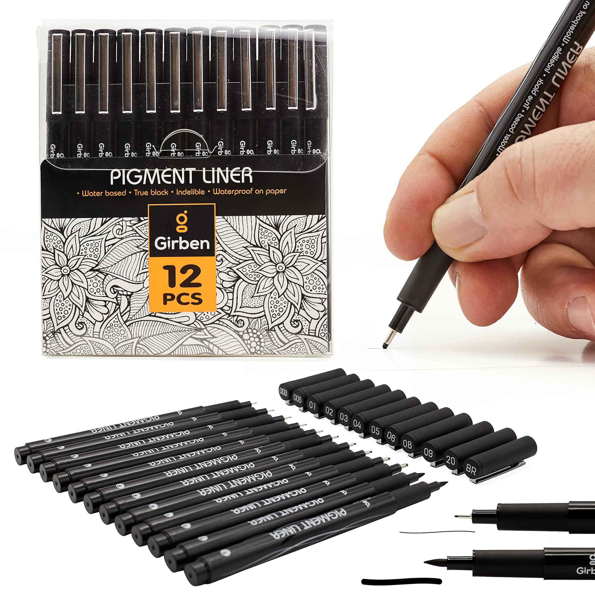 Fineliner Penne da Disegno - 12 China Nere