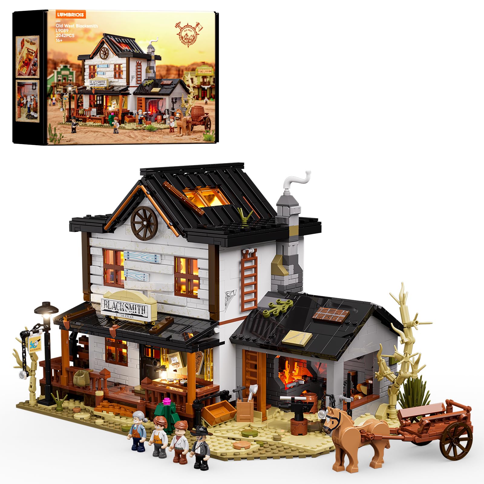 LUMIBRICKS Western-Schmiede Kit 2042 pezzi