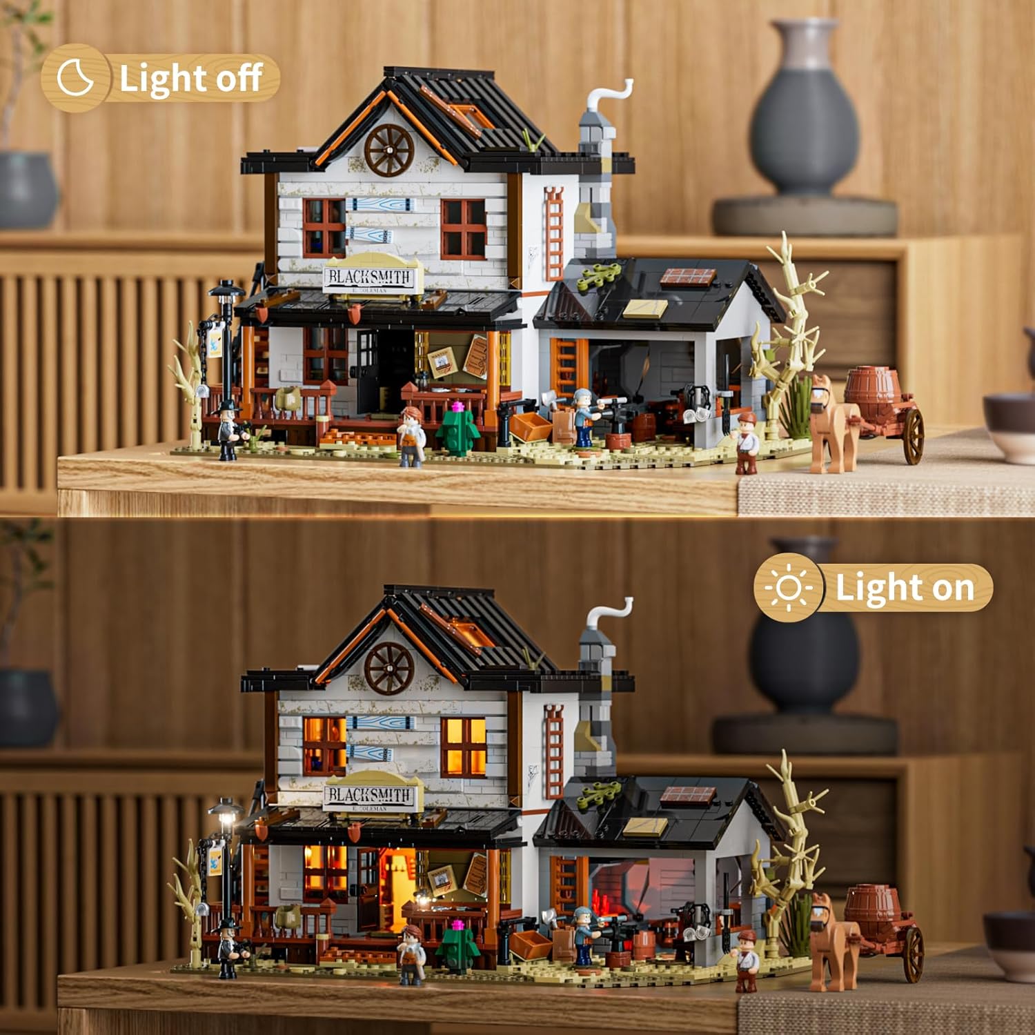 LUMIBRICKS Western-Schmiede Kit 2042 pezzi - immagine 2