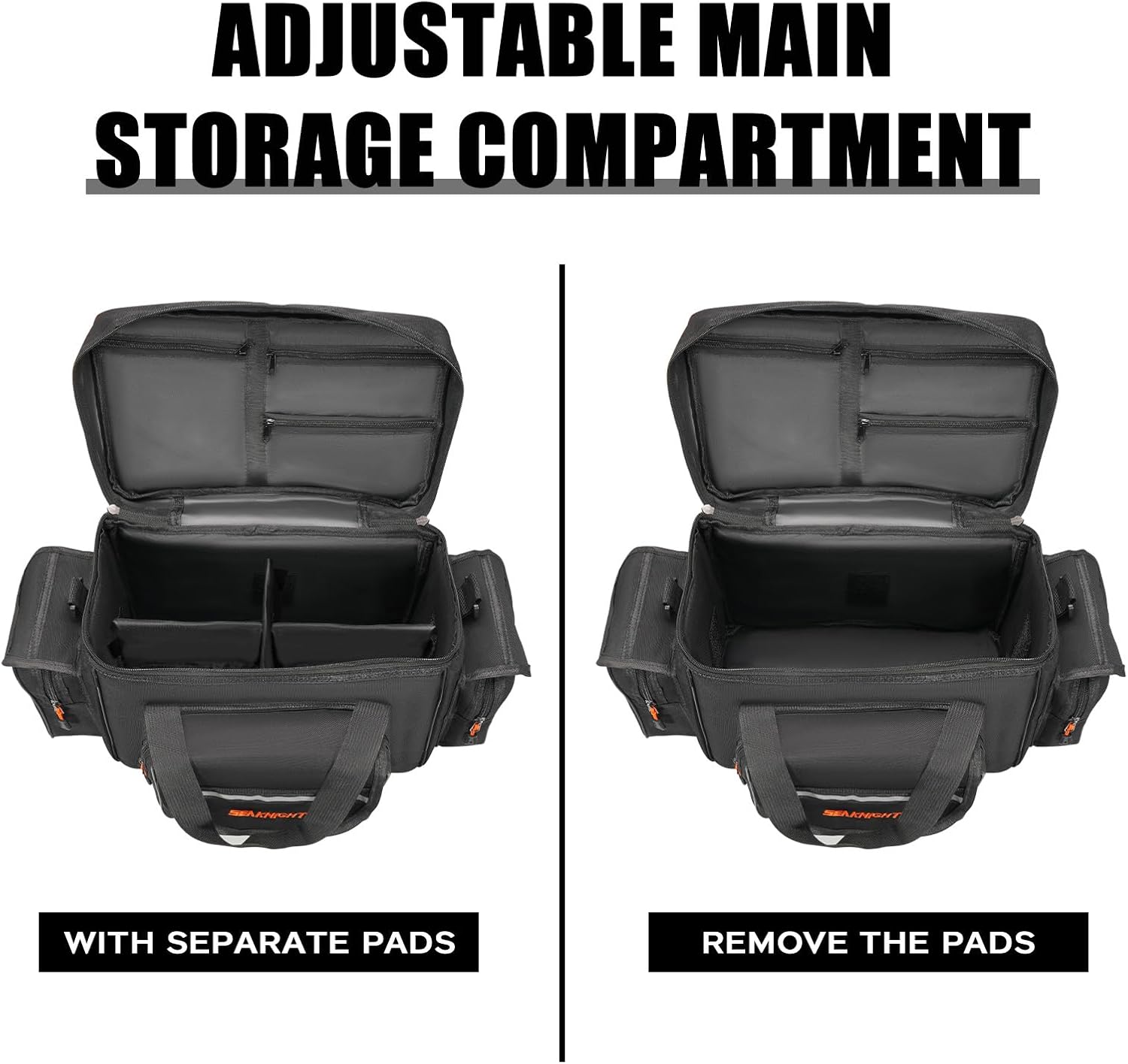 SeaKnight Borsa da Pesca a Spalla Singola, L - Nero - immagine 5