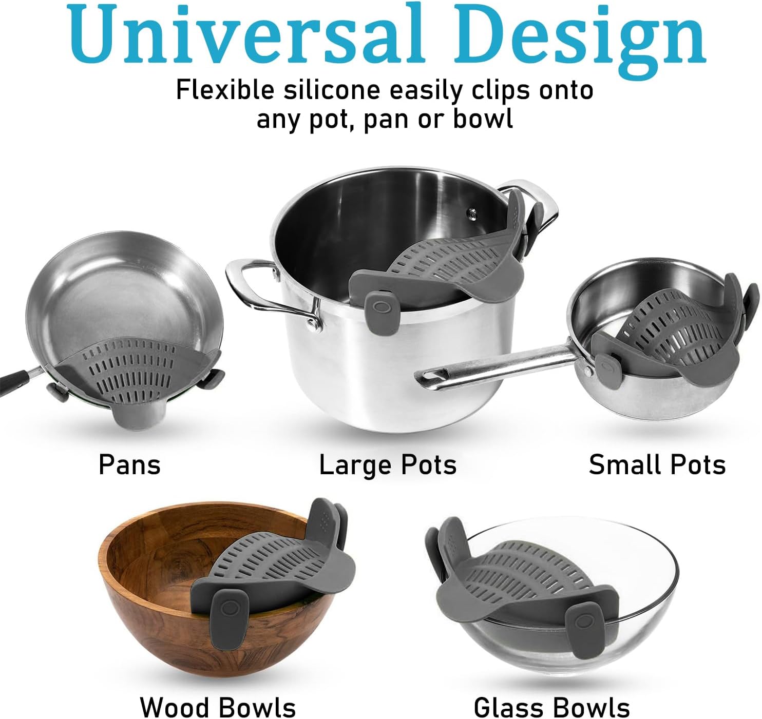 Scolapasta in Silicone per Pentole e Padelle - immagine 4