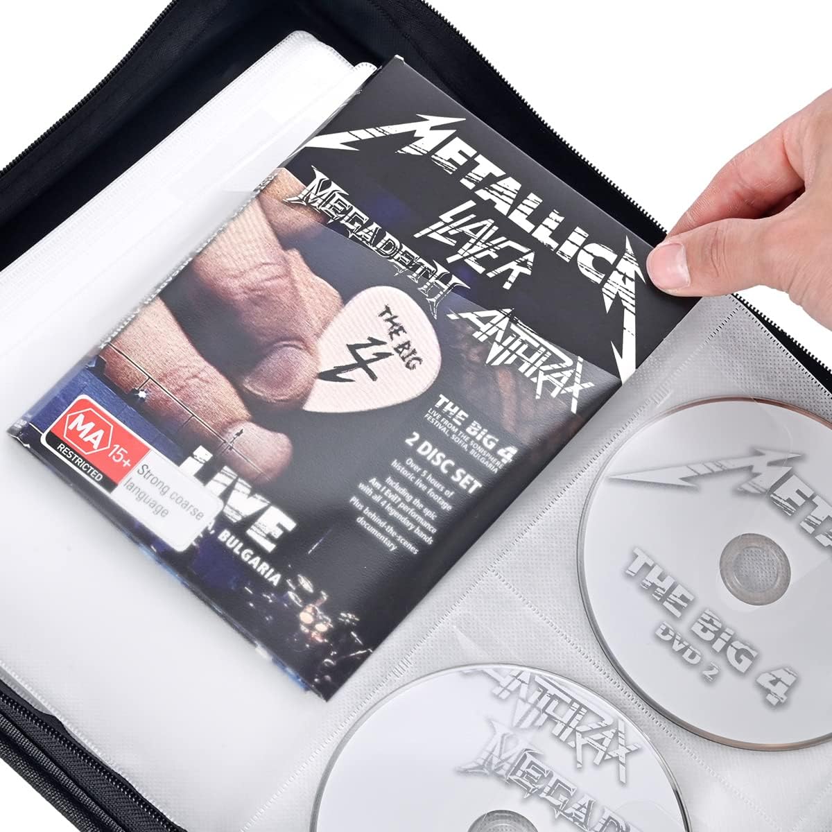 LIOVODE Custodia DVD Capacità 200 DVD e 100 Libretti - immagine 3