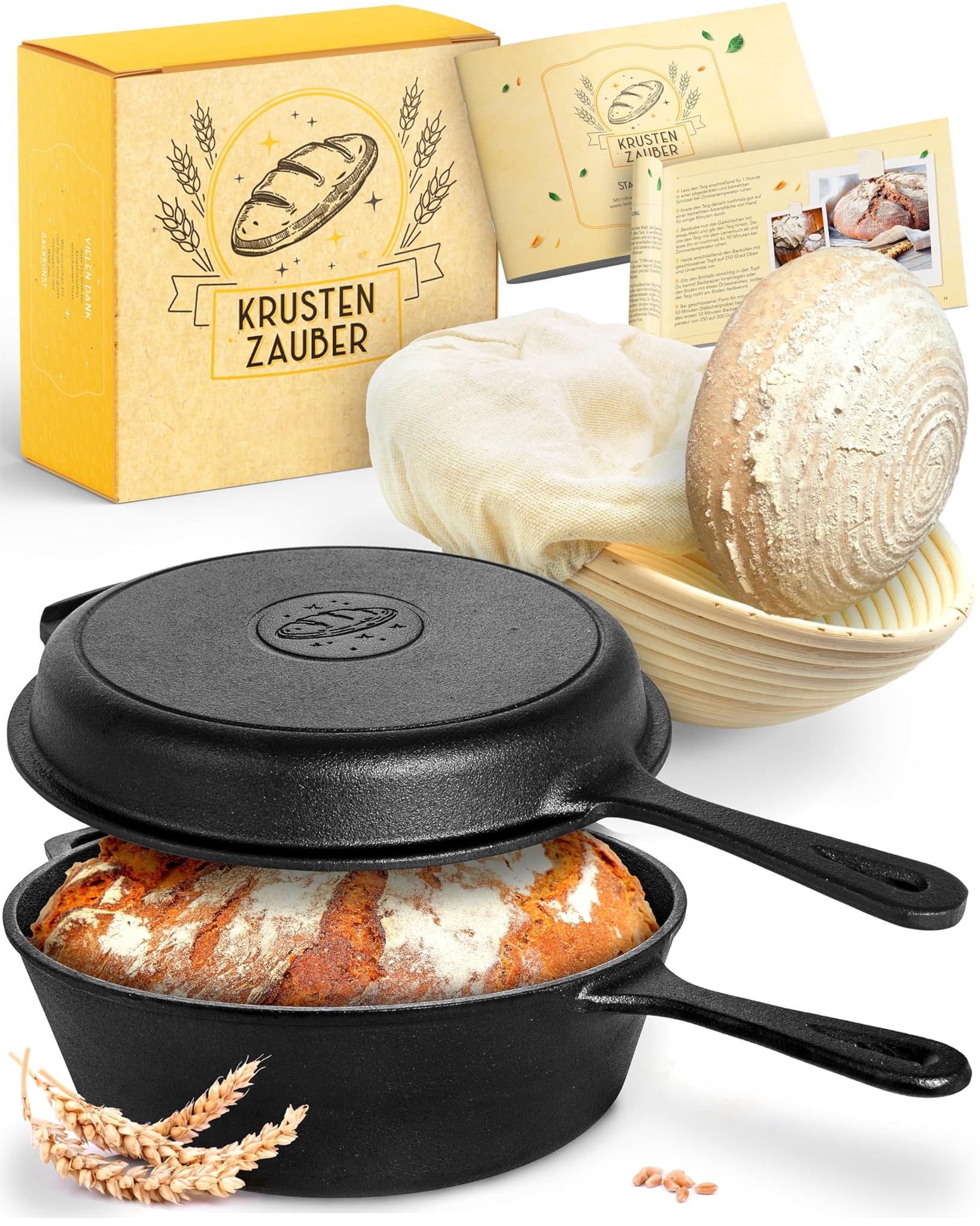 Krustenzauber Pentola in Ghisa 26 cm con Cestino