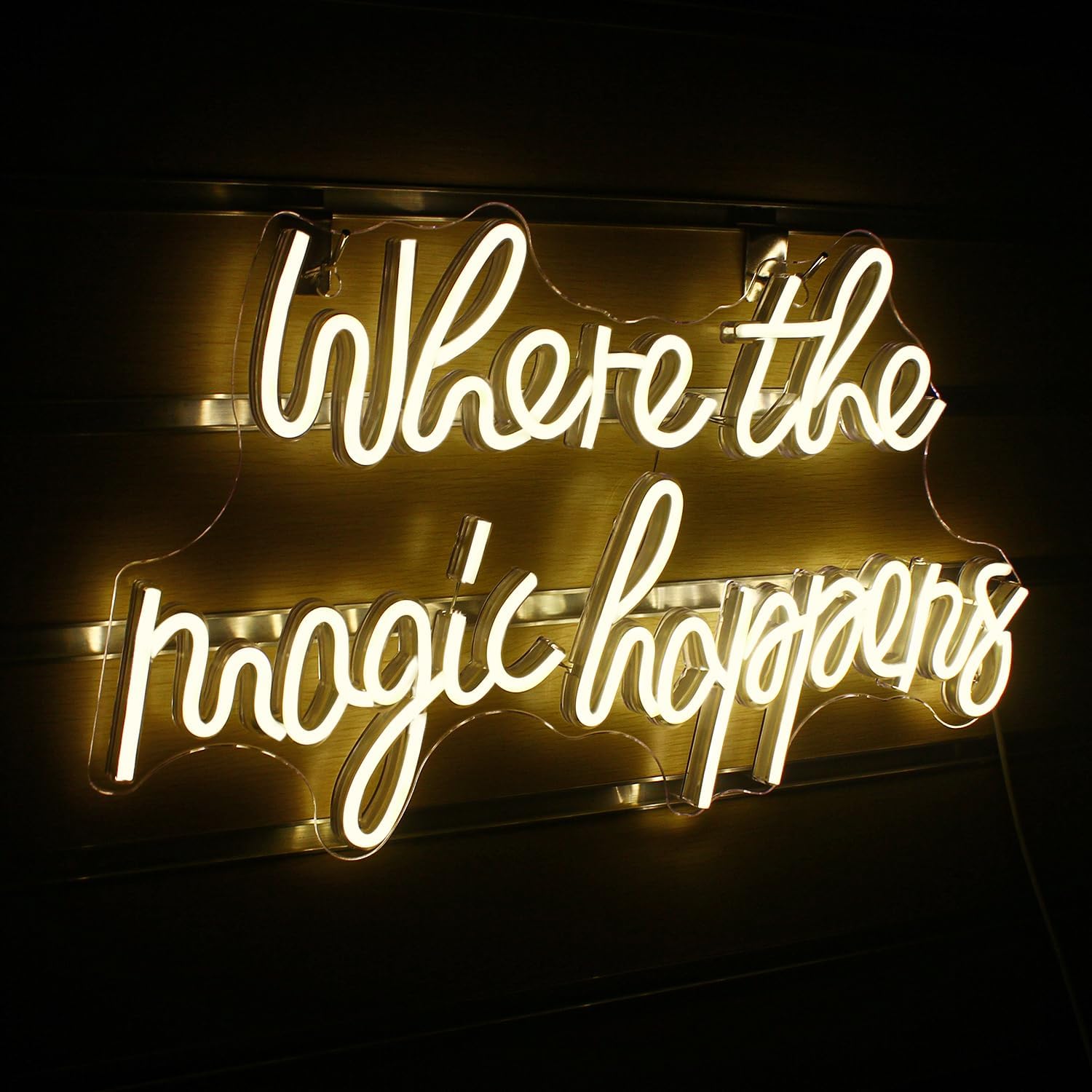 Where The Magic Happens Insegne Neon LED USB, Bianca - immagine 2