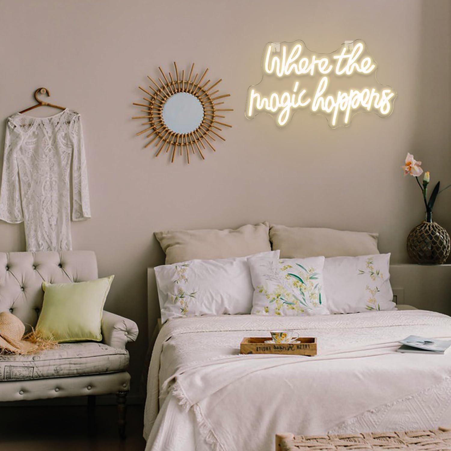 Where The Magic Happens Insegne Neon LED USB, Bianca - immagine 7