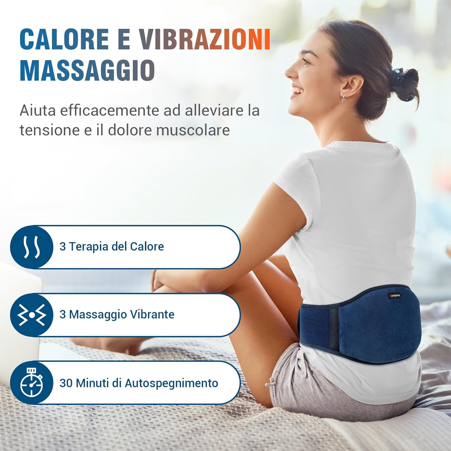 Comfytemp Fascia Lombare Riscaldamento e Massaggio - immagine 4