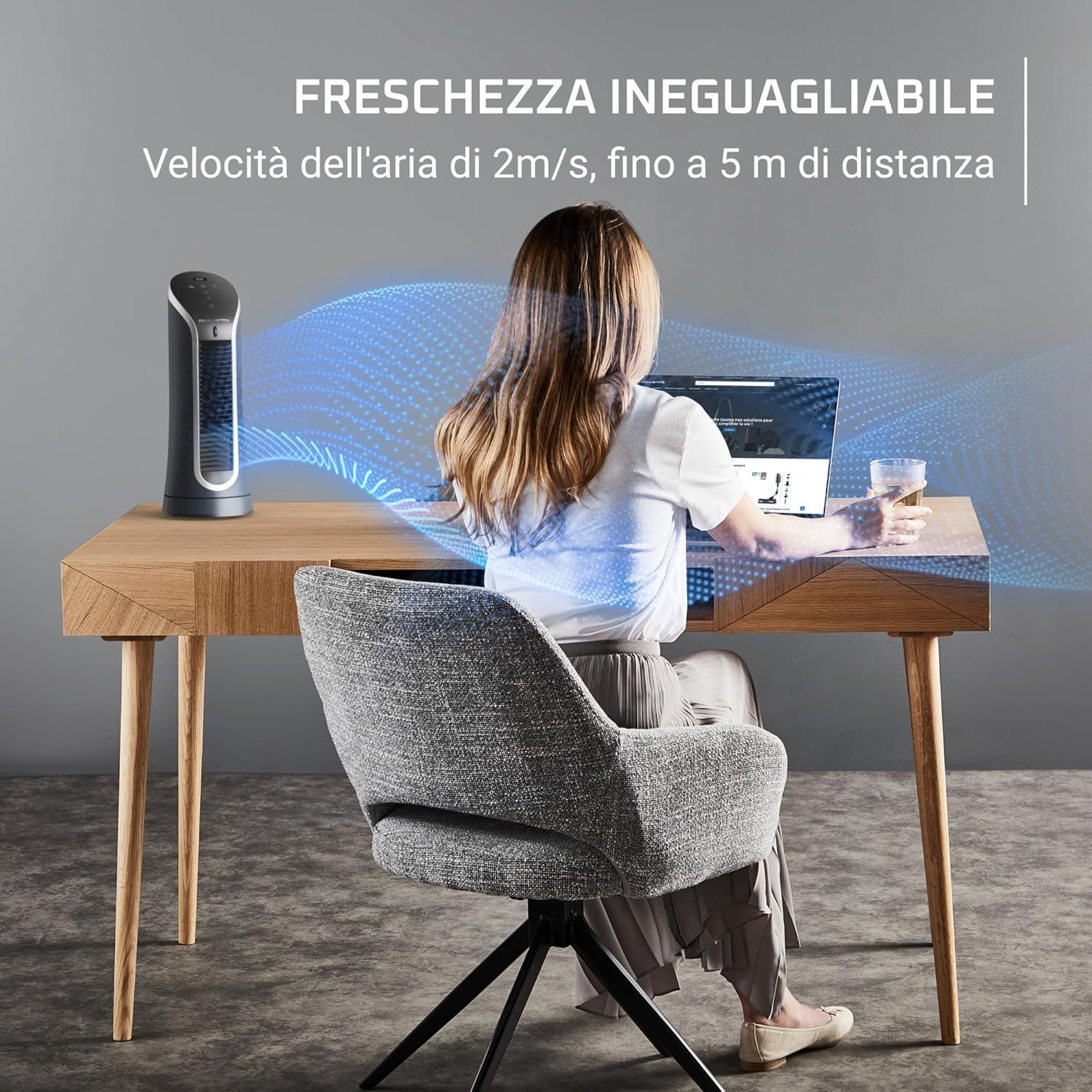 Rowenta Eole Compact - Mini Ventilatore a Torre Silenzioso - immagine 3
