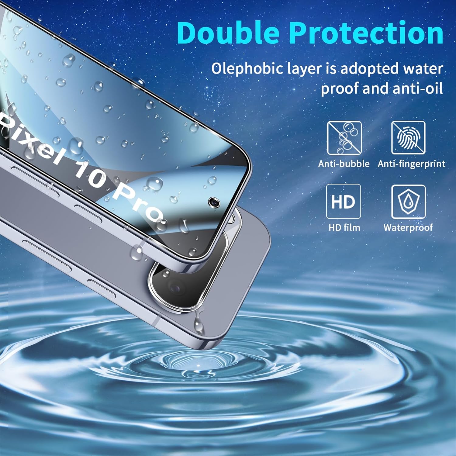 Lutree Vetro Temperato per Google Pixel 10 Pro (3+3 Pezzi) - immagine 3