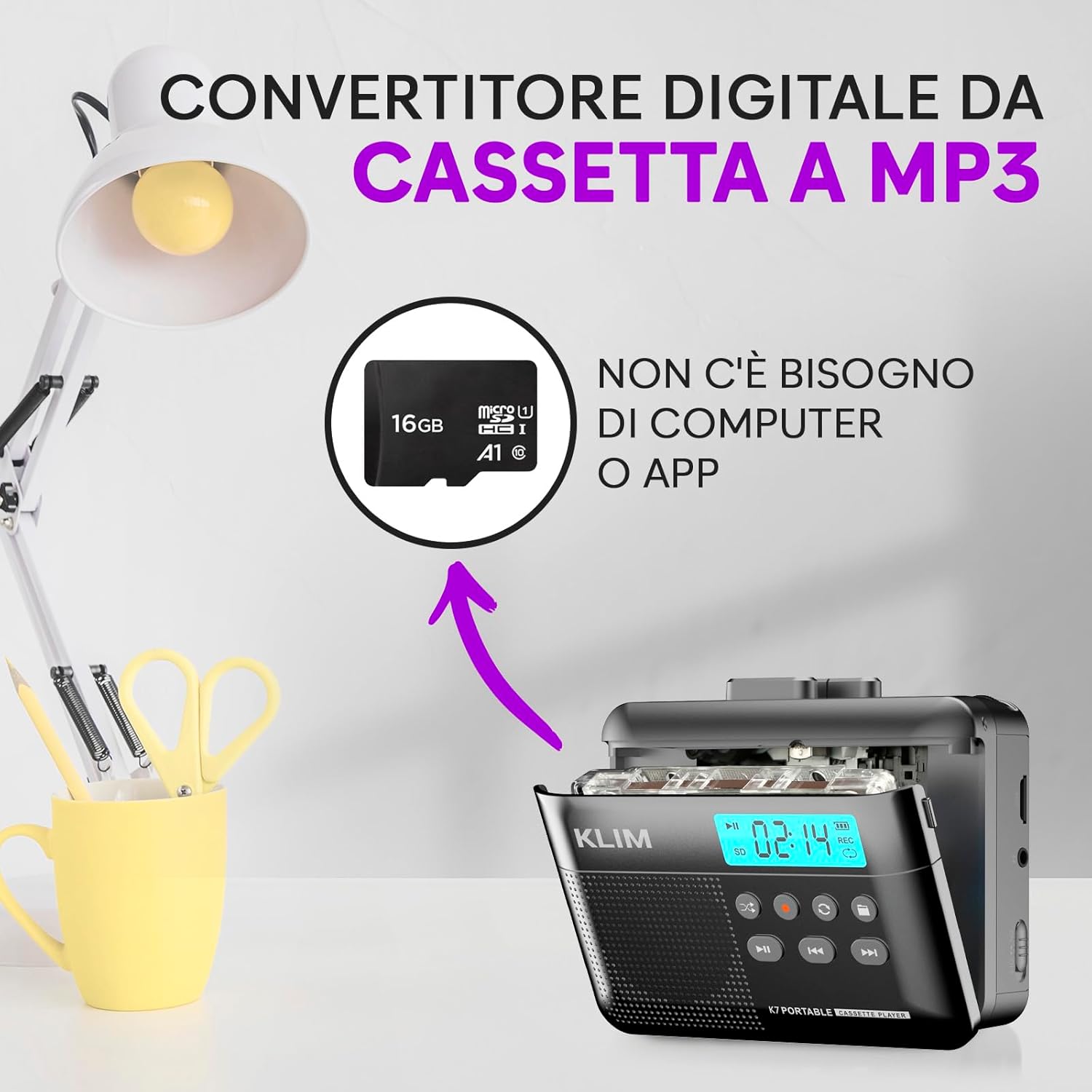 K7 Cassette Player - Convertitore Cassette MP3 - immagine 3