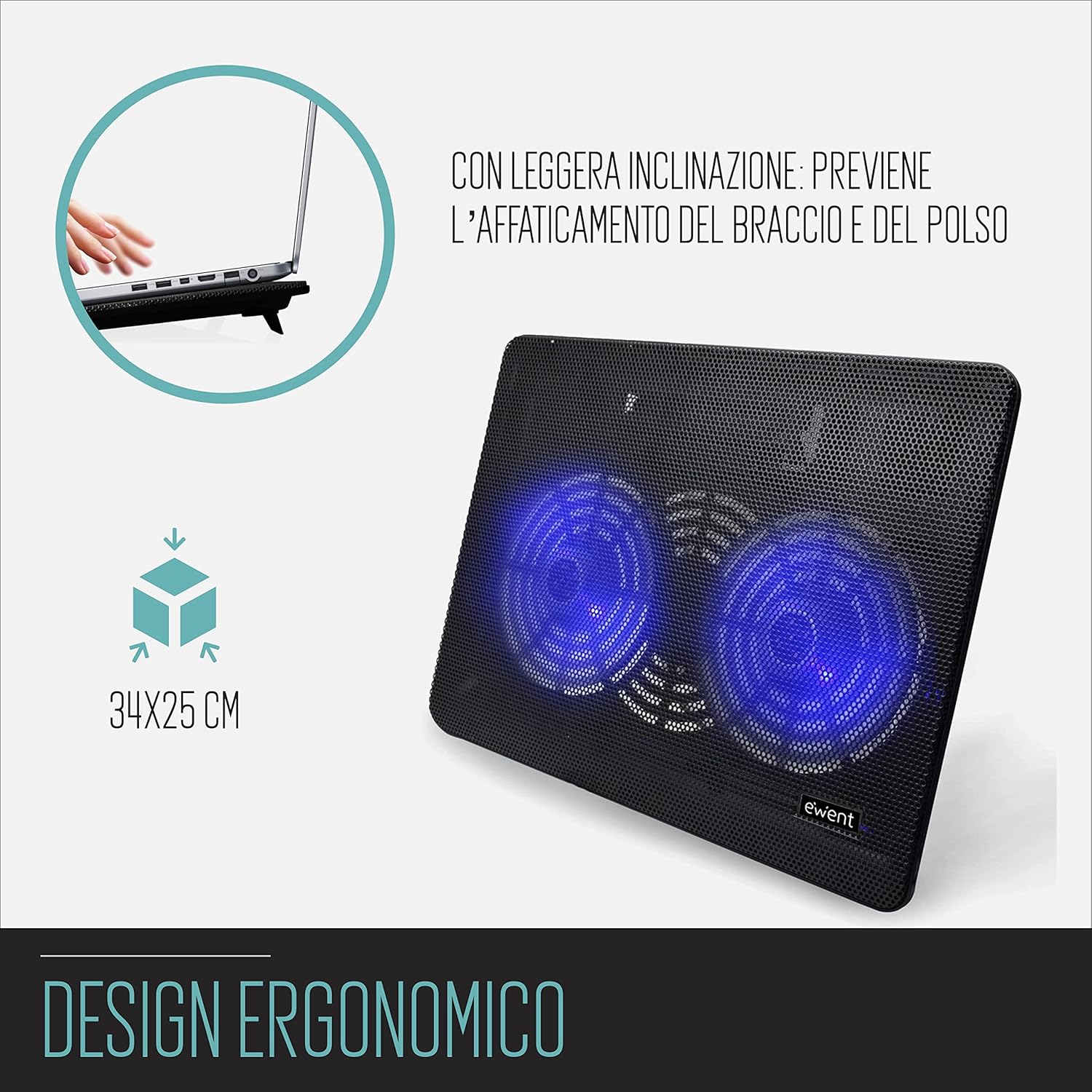 Ewent EW1256 Base Refrigerante per Portatile - immagine 5