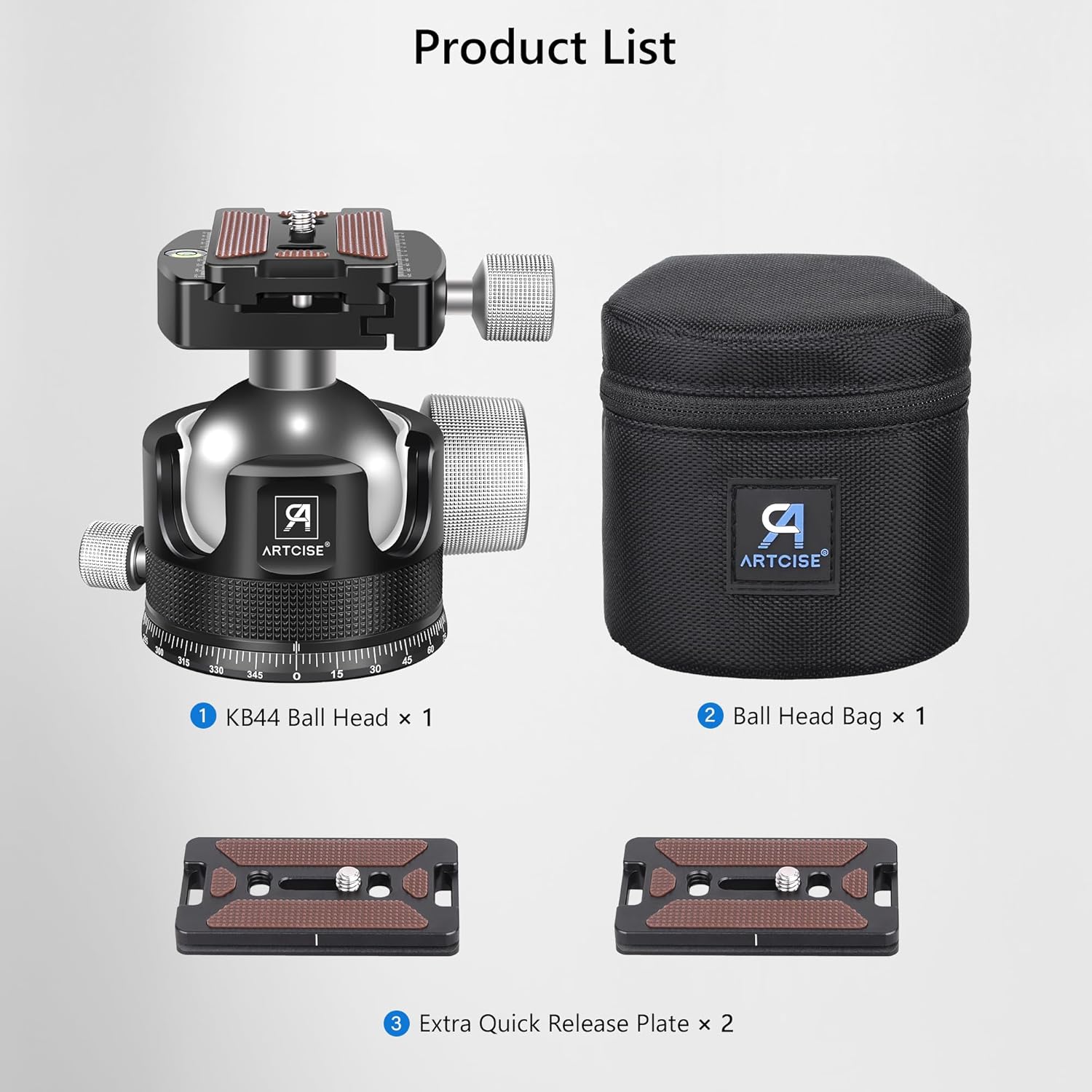 Artcise KB44 Testa a Sfera Basso Profilo per Treppiede - immagine 7